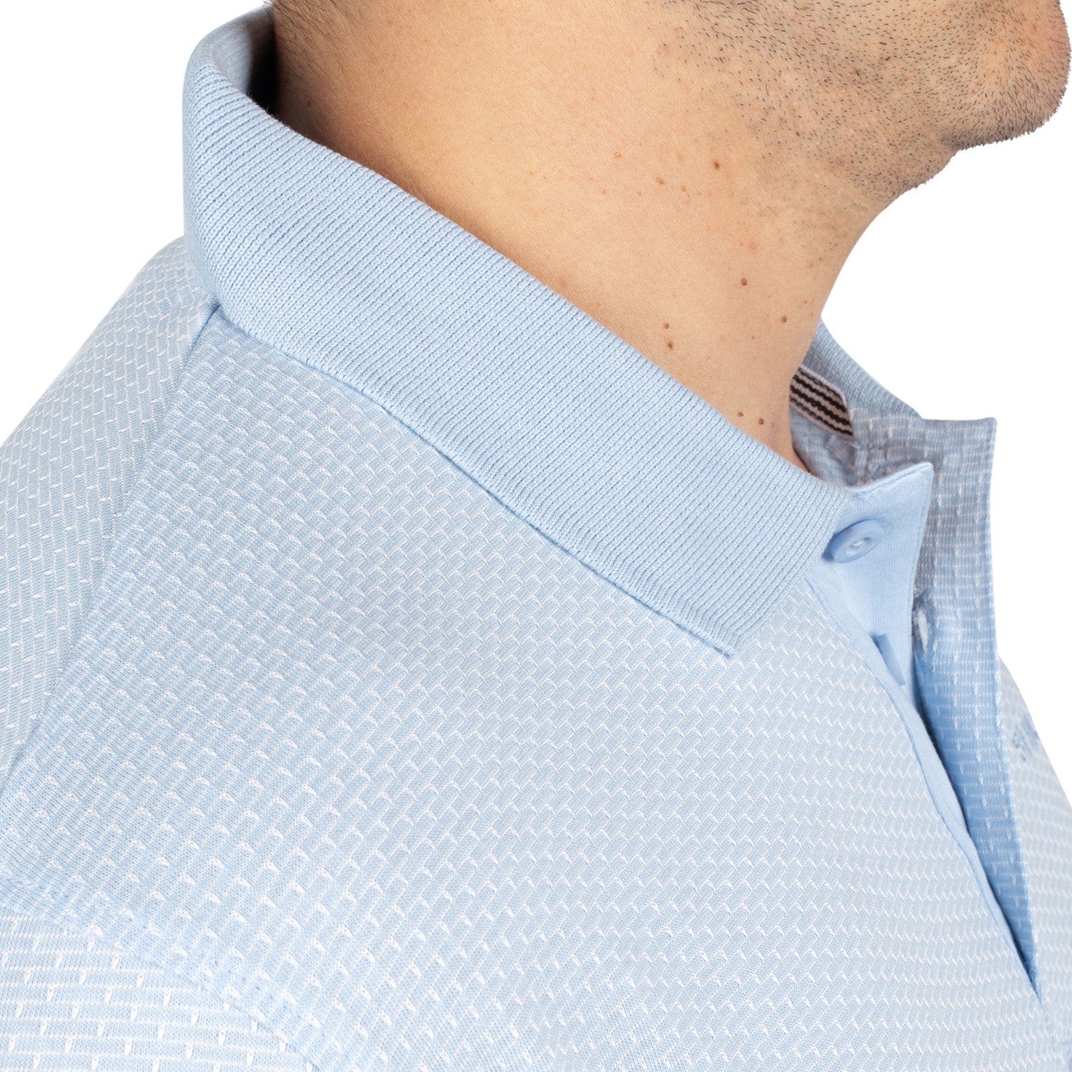 Pastel jacquard polo shirt