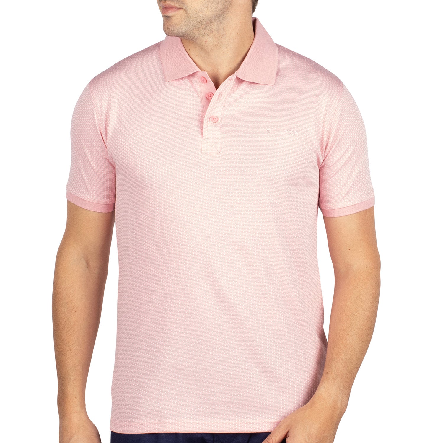 Pastel jacquard polo shirt