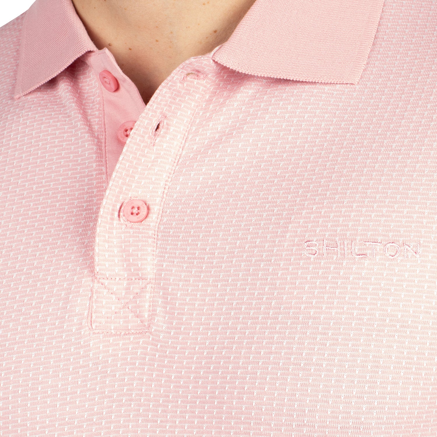 Pastel jacquard polo shirt