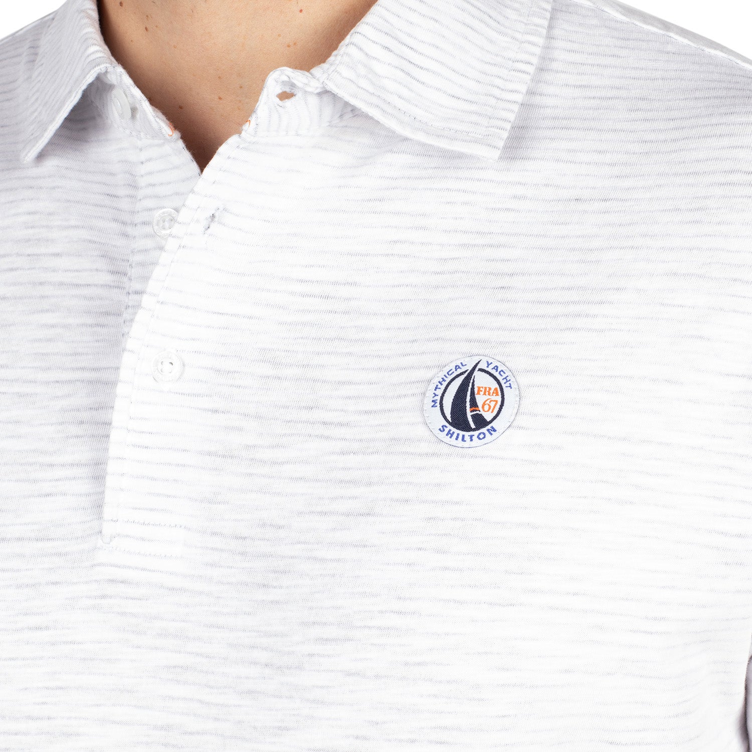 Striped naval polo shirt