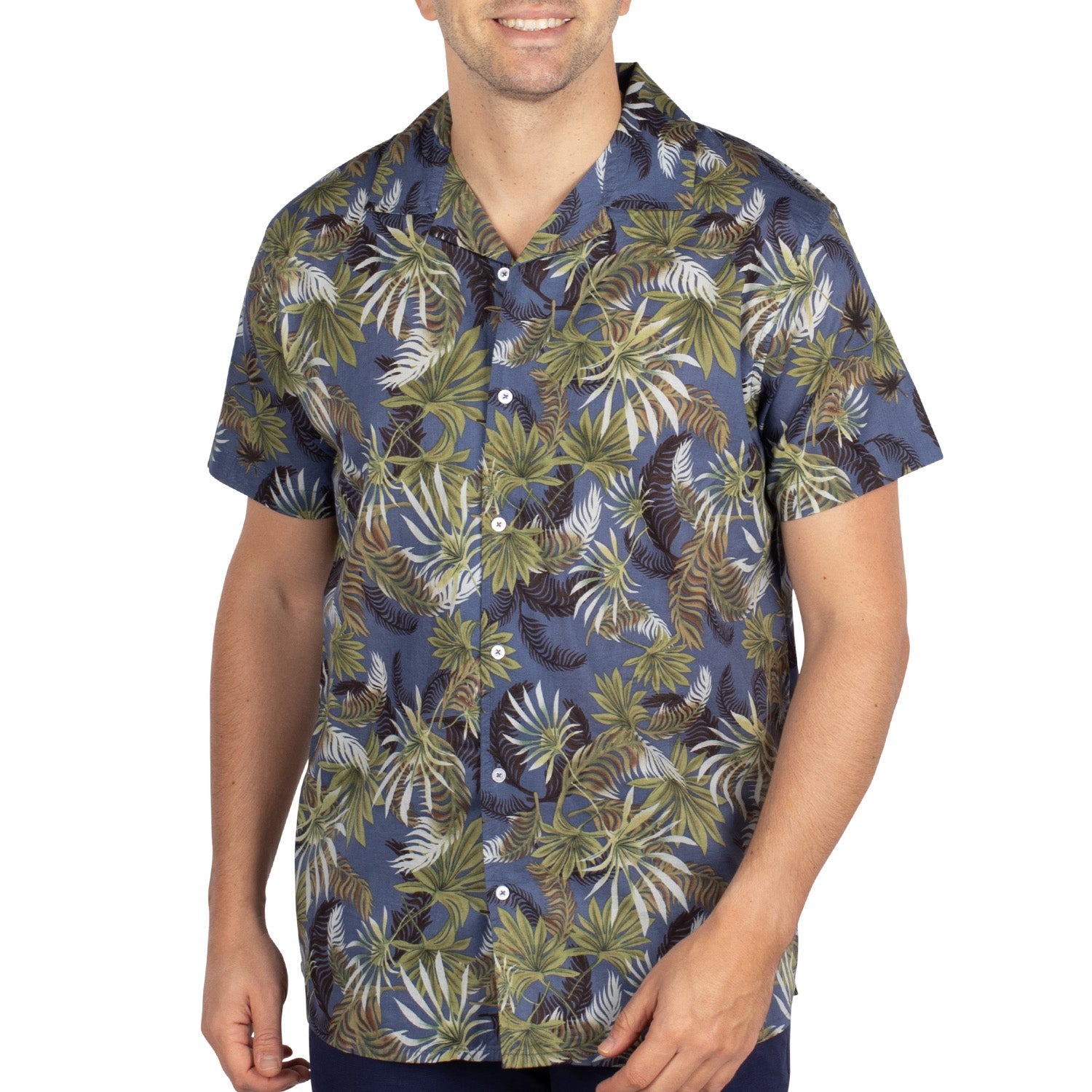 Short-sleeved floral shirt