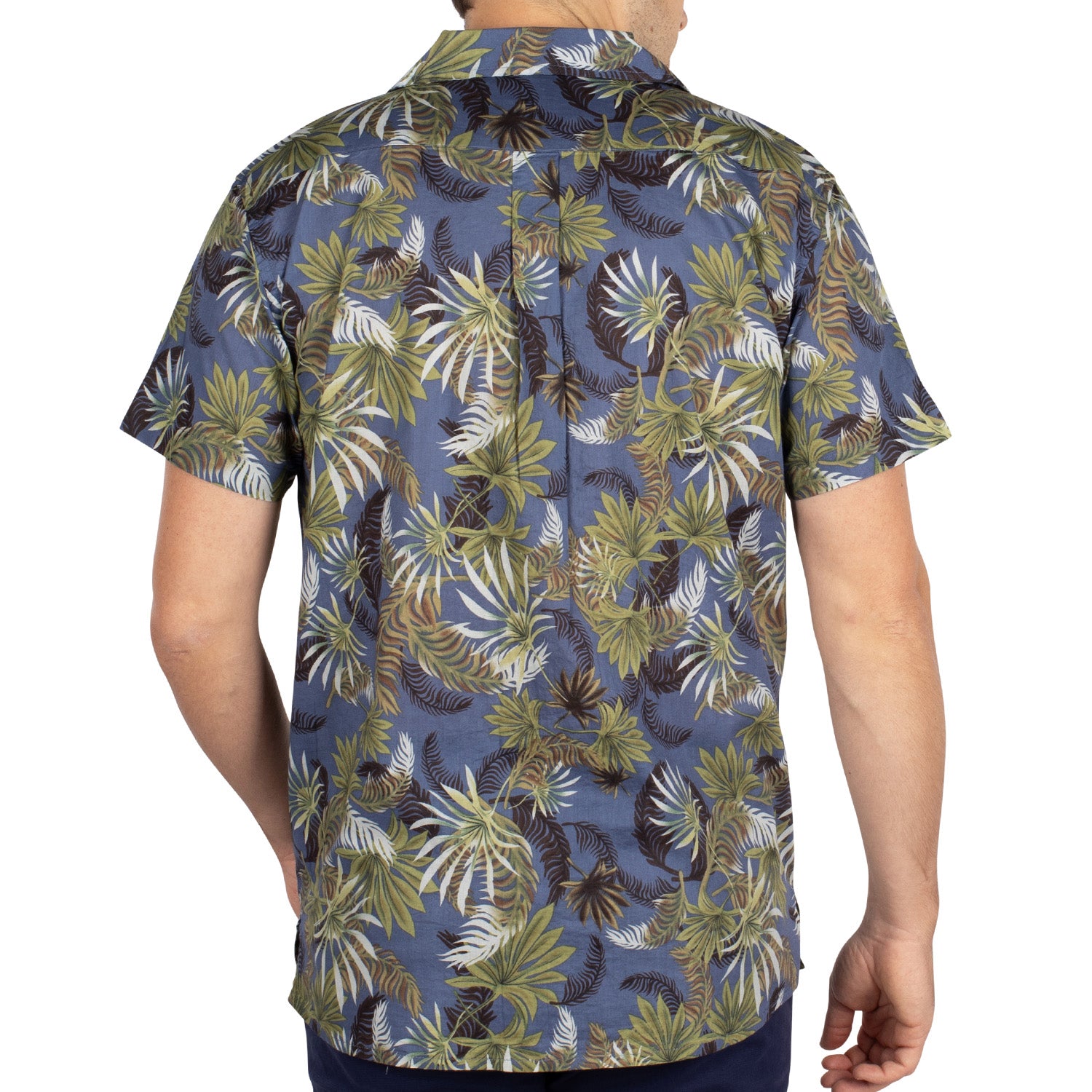 Green and blue floral blouse