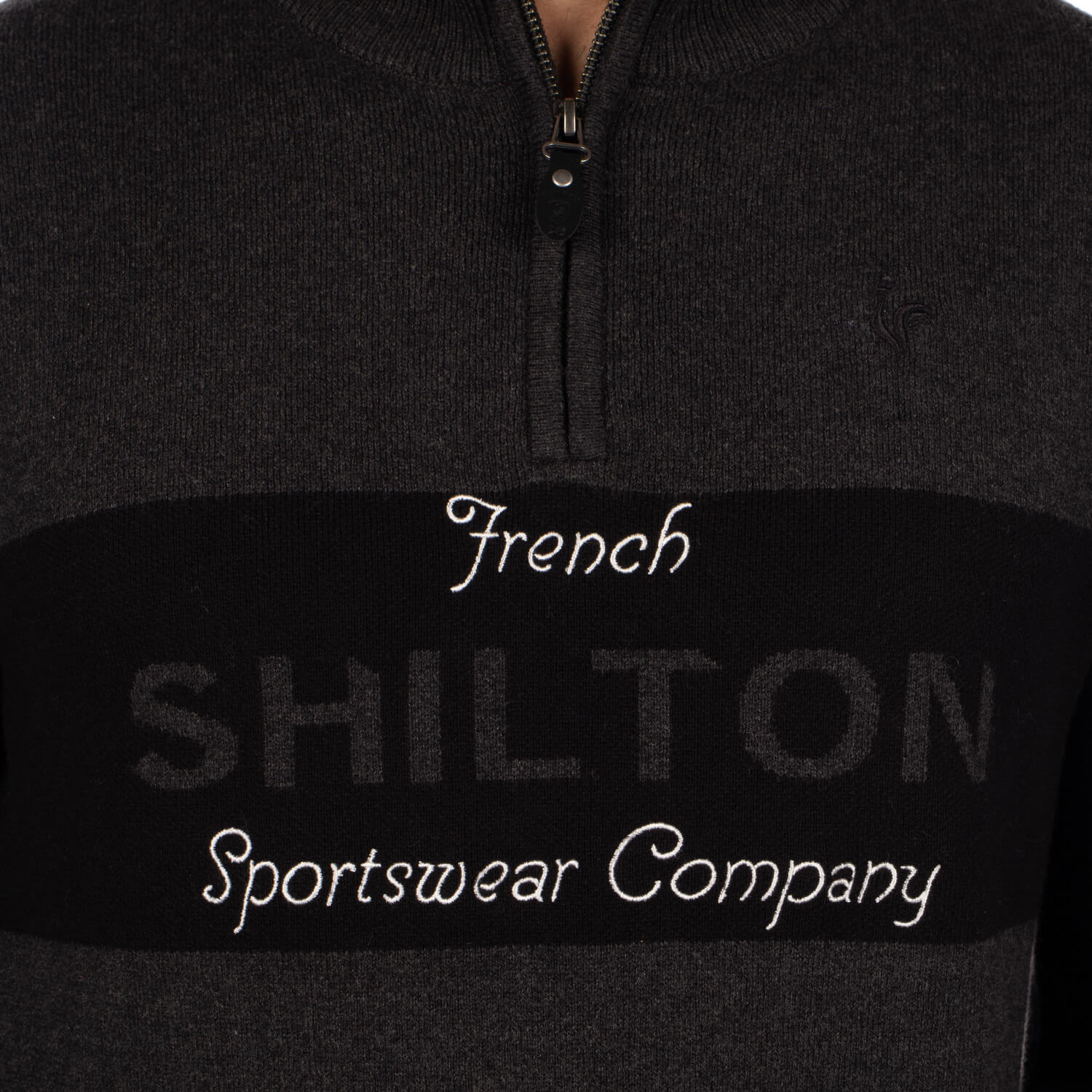 Two-tone trucker sweater