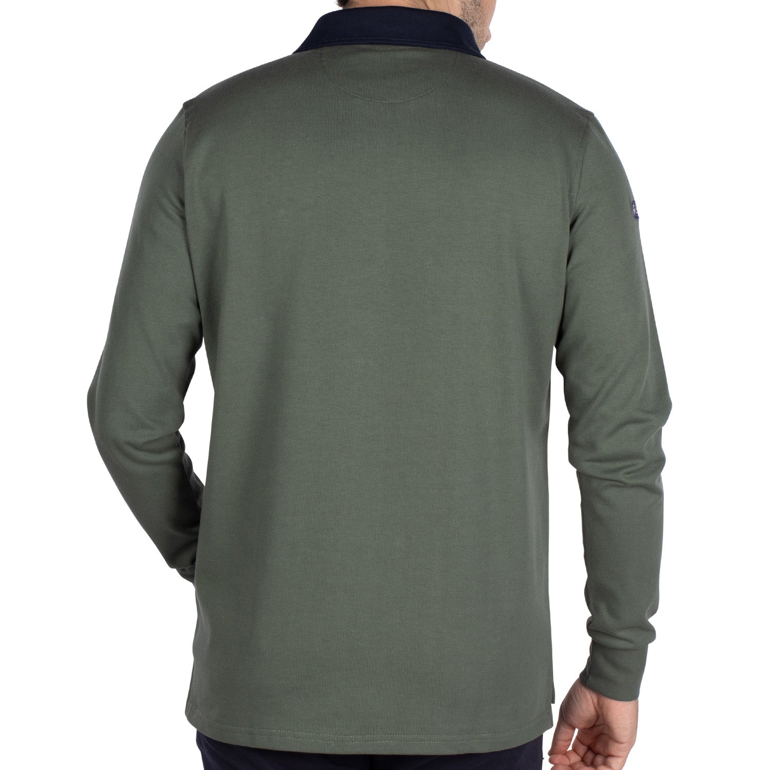 Basic khaki polo shirt - back view - Shilton