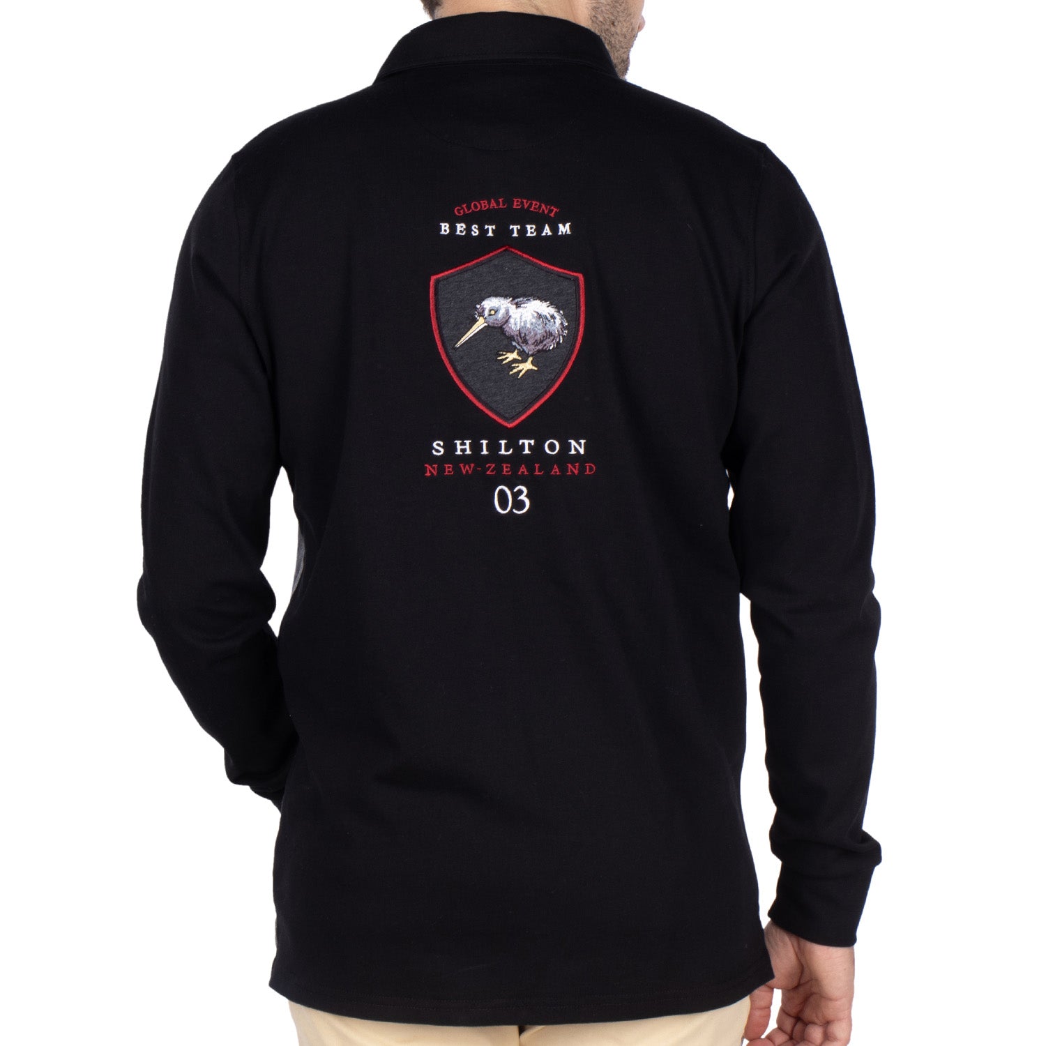 Polo New Zealand 03 Black - back view - Shilton