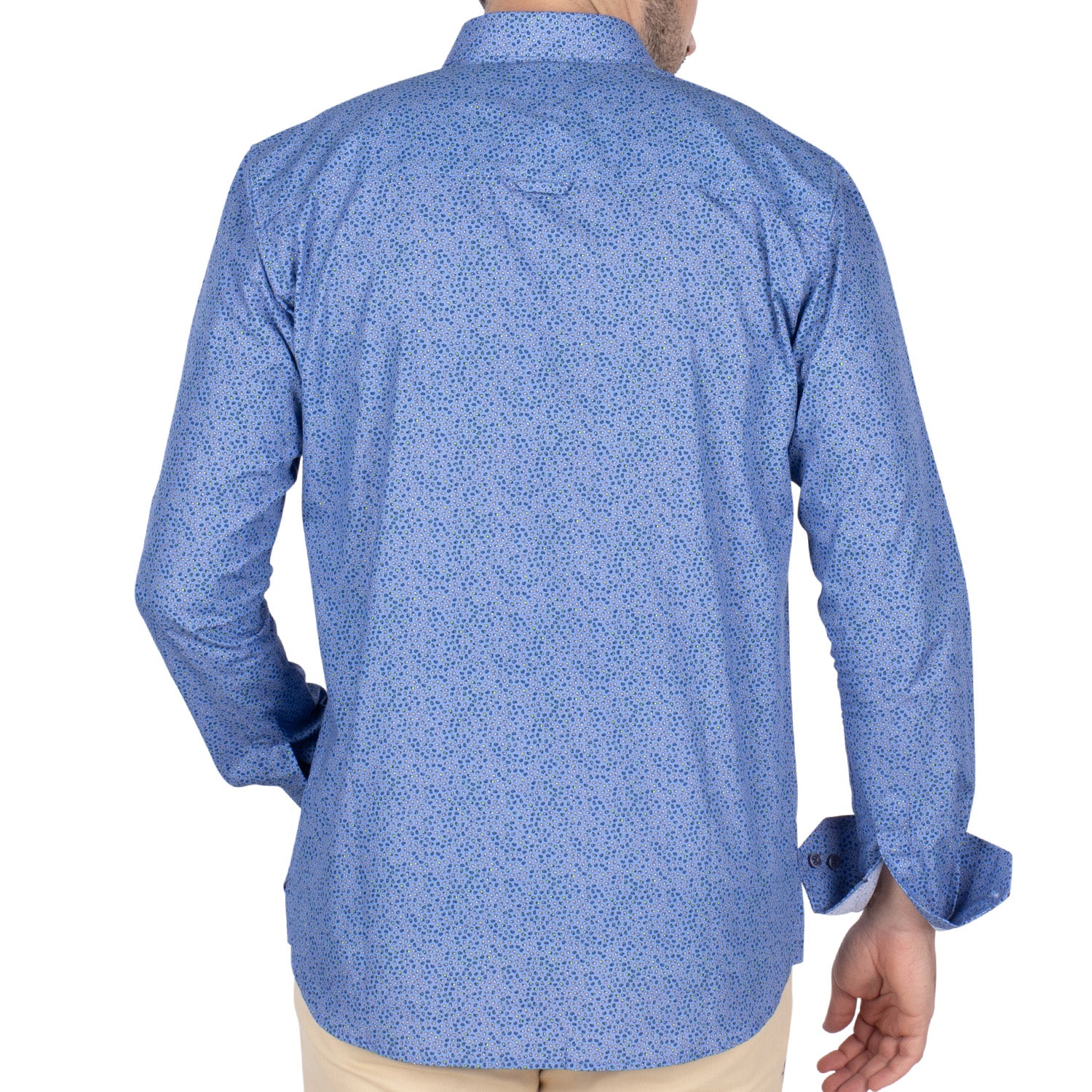 Sky print shirt - back view - Shilton