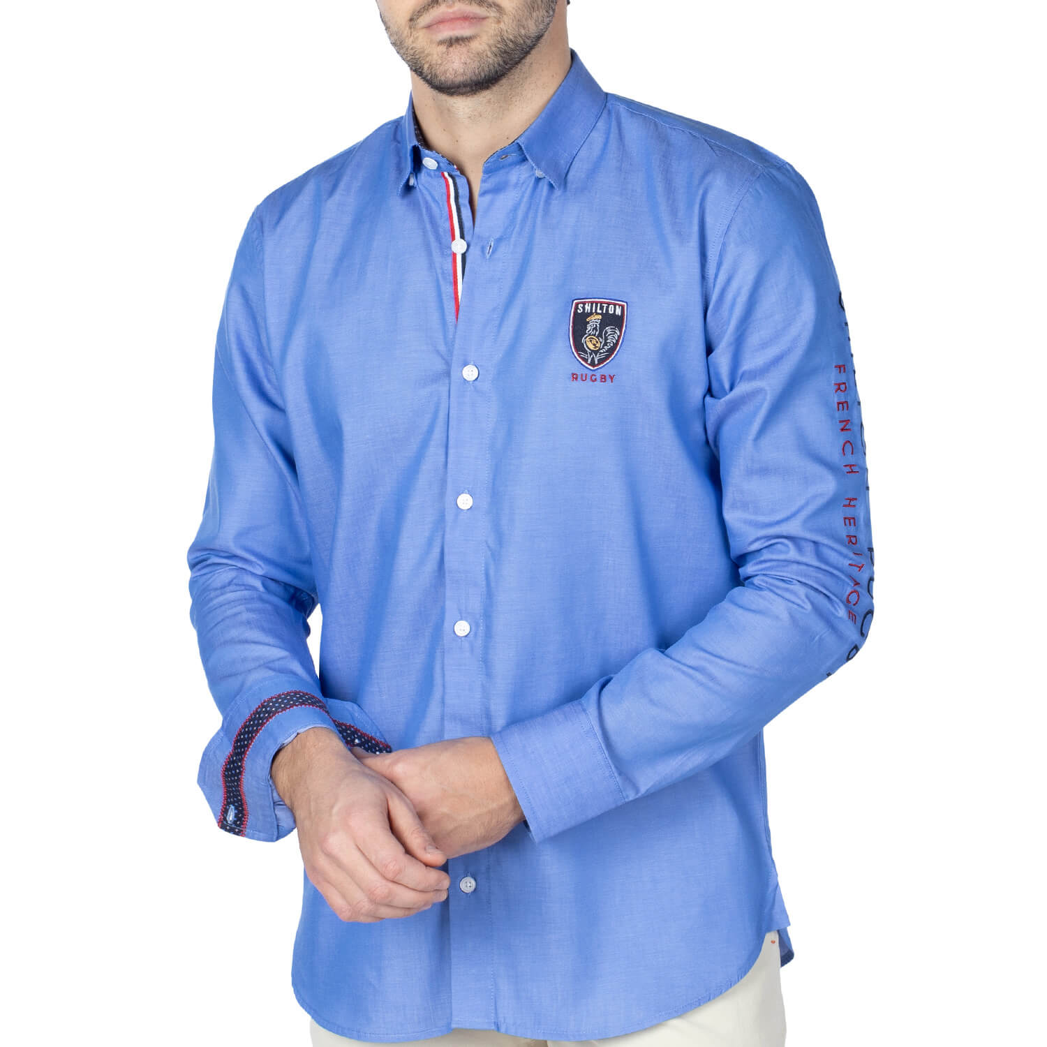 French heritage rugby shirt Blue - Shilton