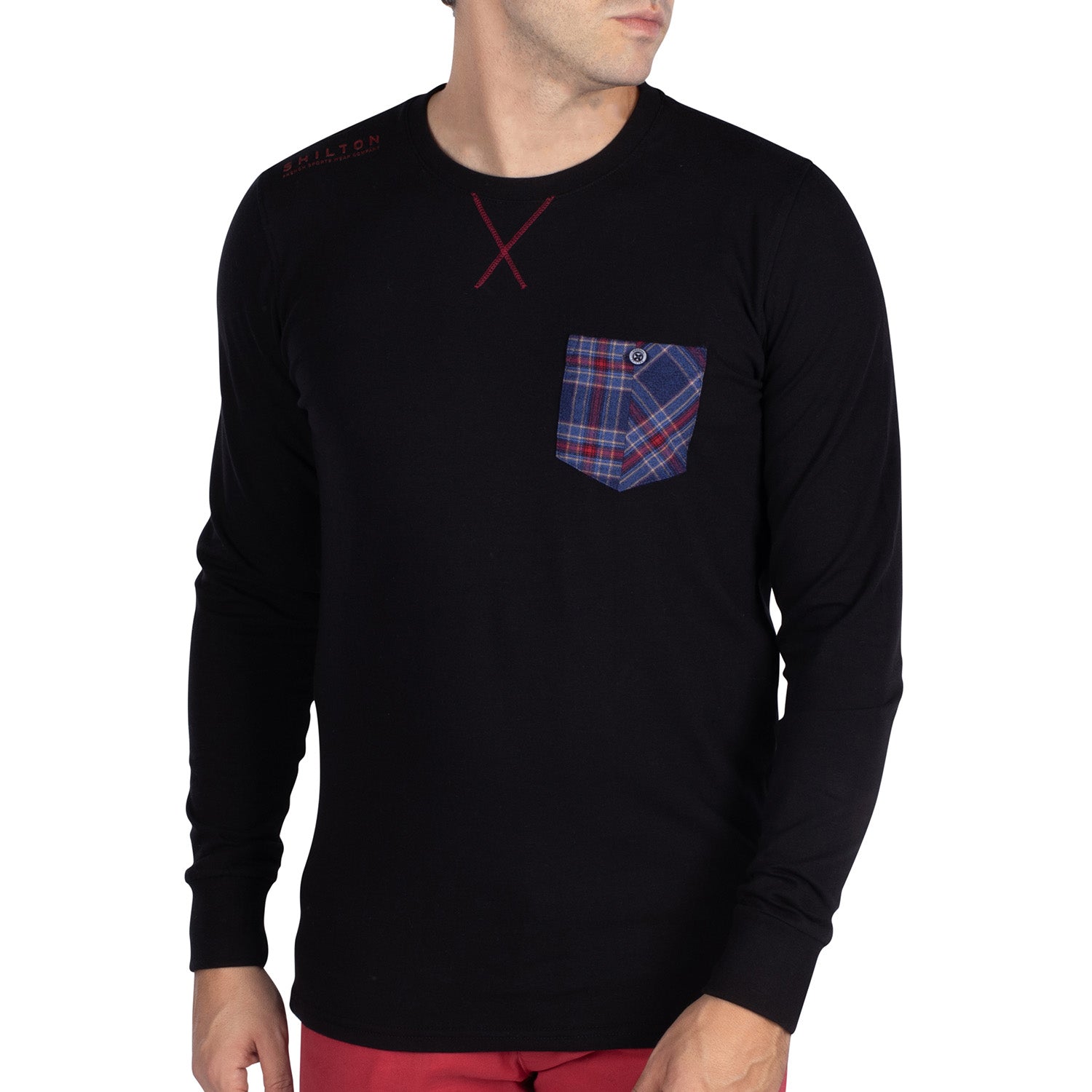 Black buttoned pocket T-shirt - Shilton