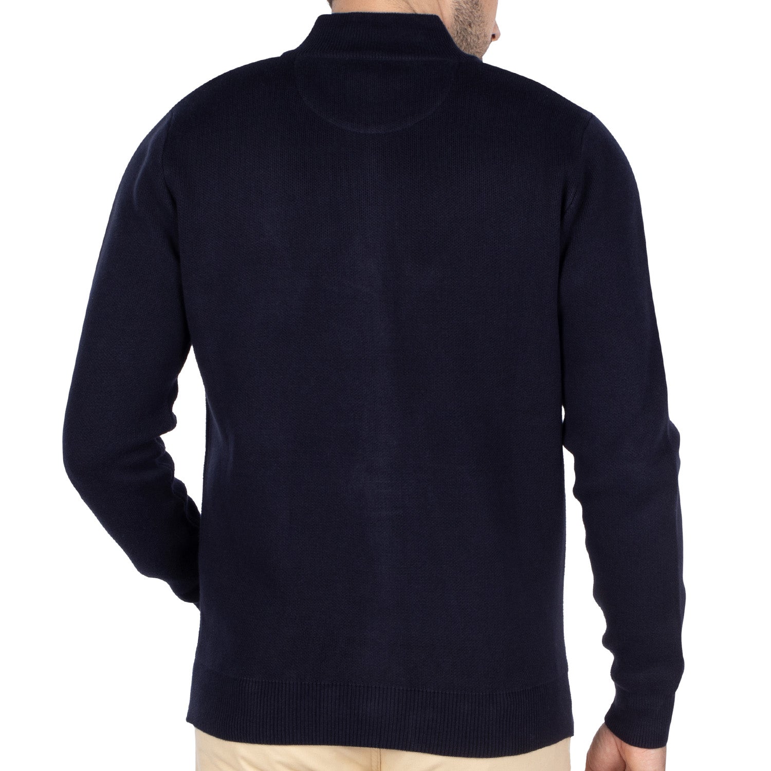 Basic Navy rugby vest - back view - Shilton
