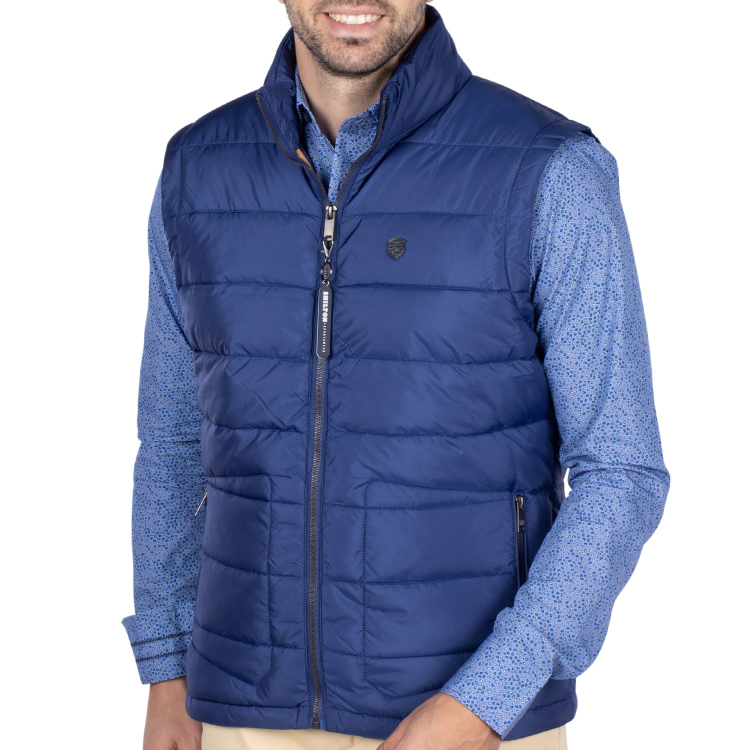 Indigo sleeveless down jacket - Shilton