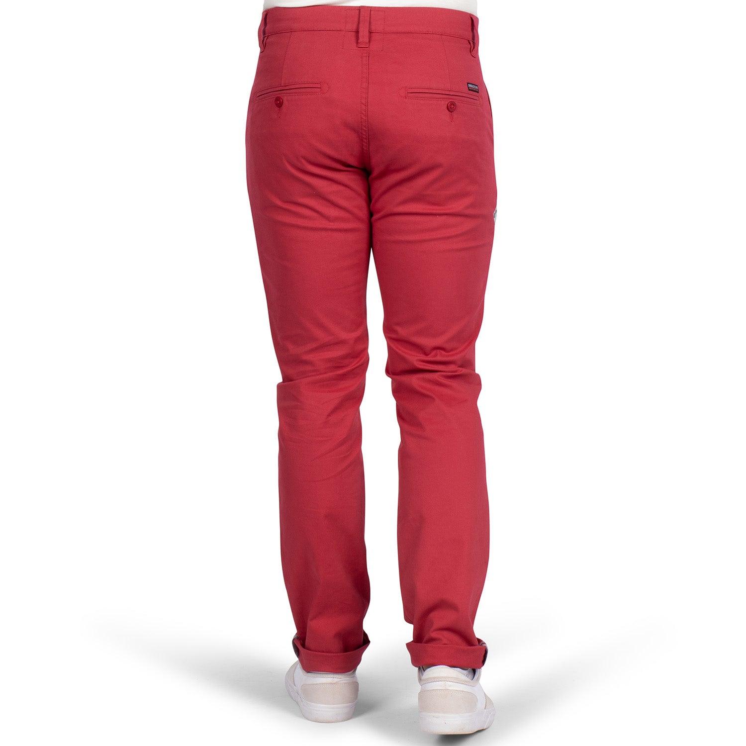 Bordeaux crest chino pants - back view - Shilton