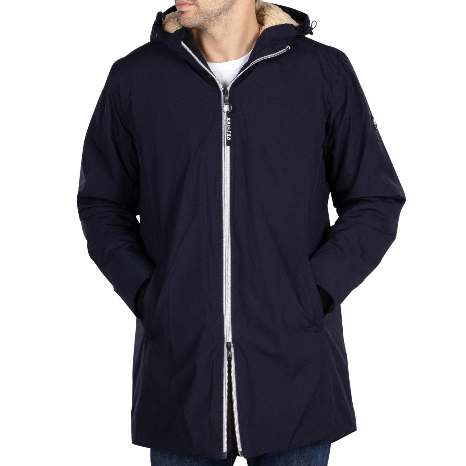 Rain hooded parka