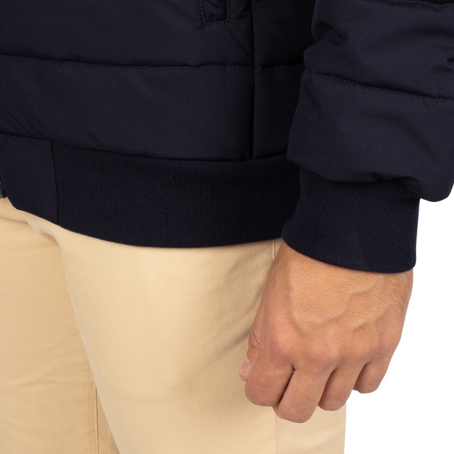 Hooded down jacket