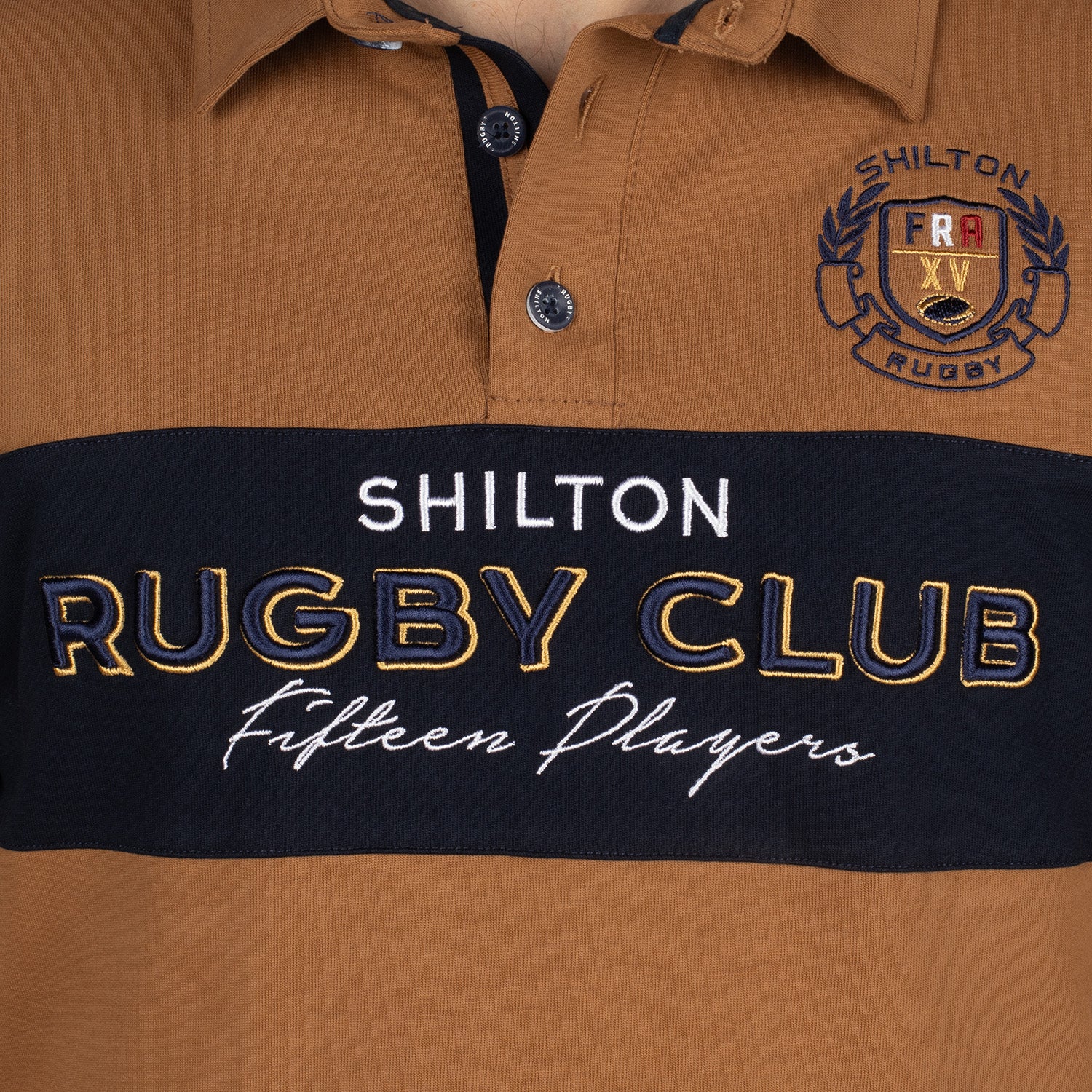 Two-tone rugby club polo shirt
