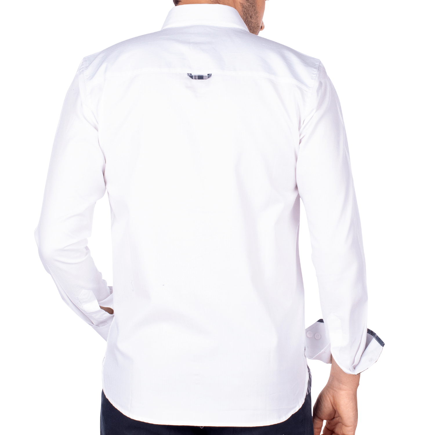 Plain white club shirt - back view - Shilton