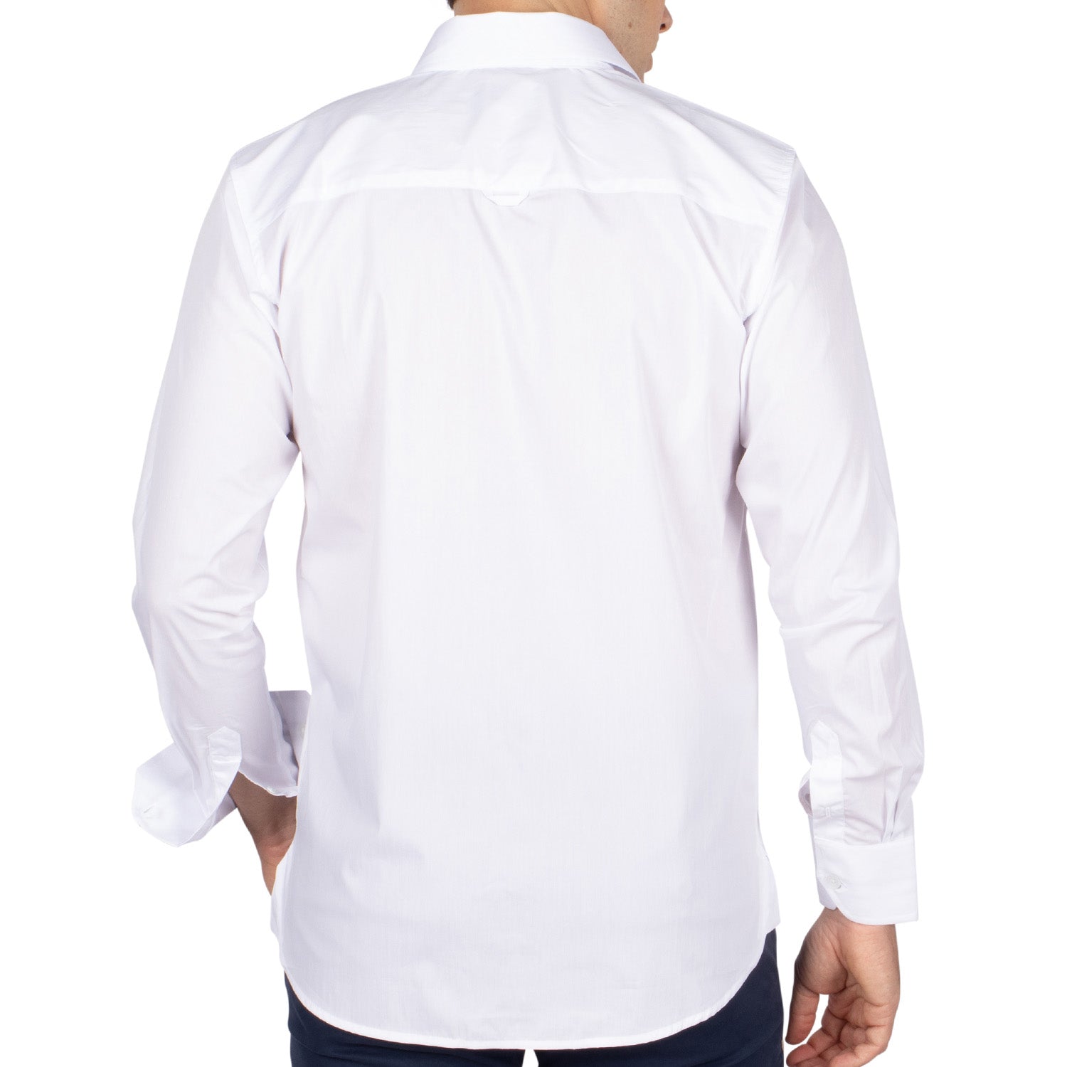Plain white shirt - back view - Shilton