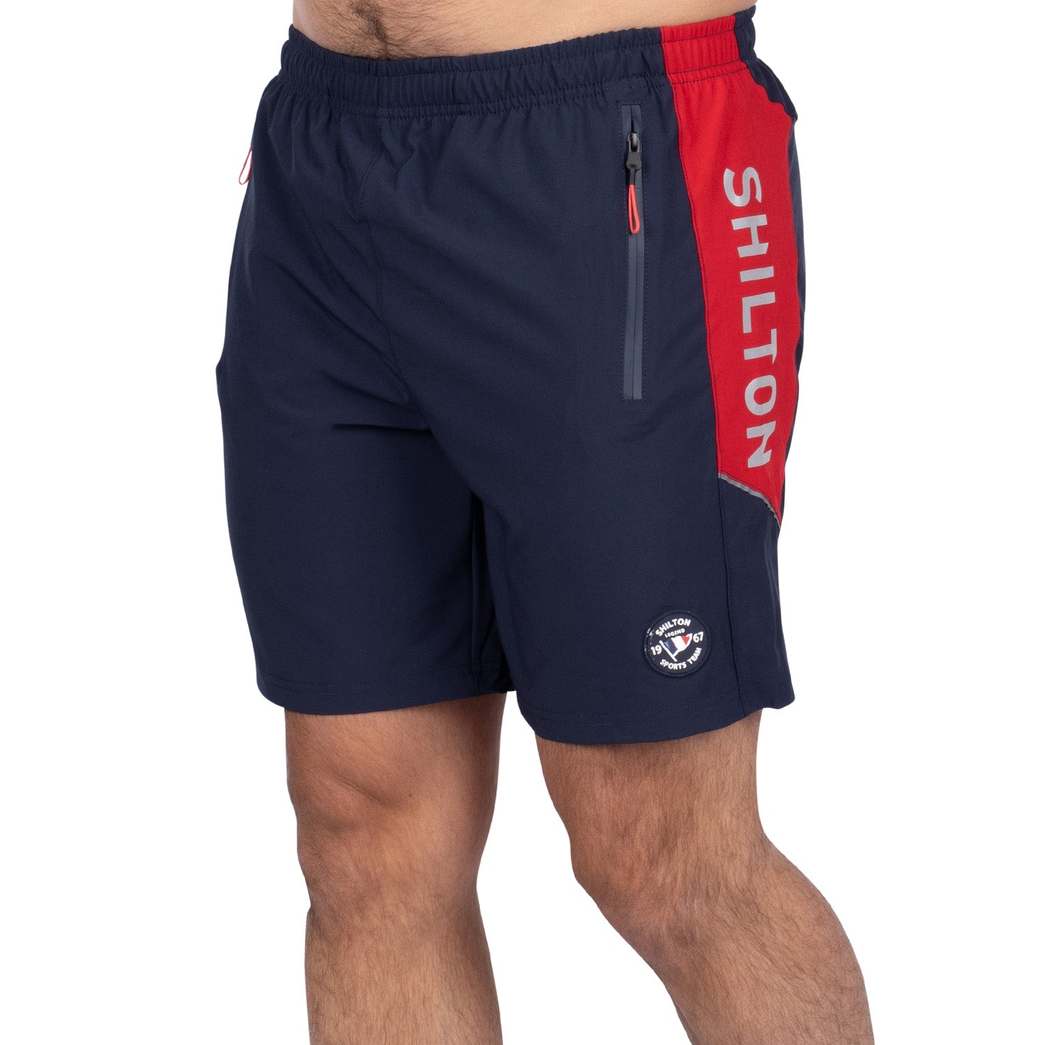 Navy tricolor sport shorts - Shilton