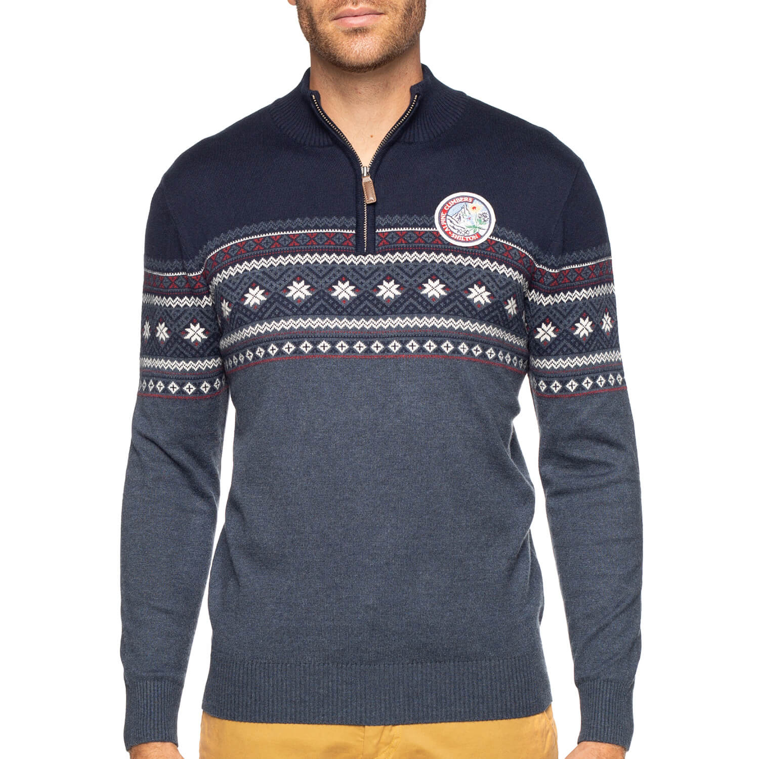 Pull expédition col zippé