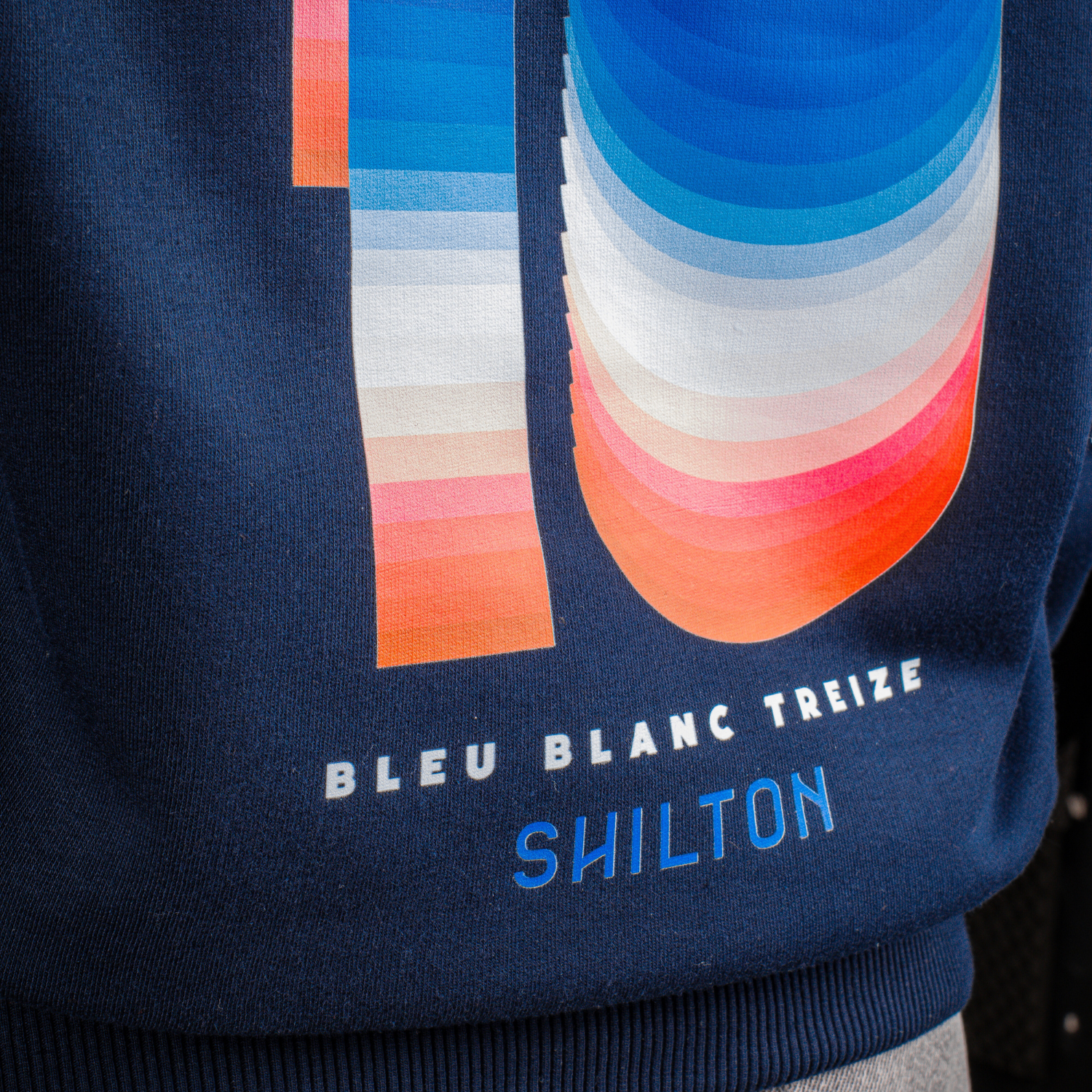 Sweat à capuche Bleu, Blanc, Treize