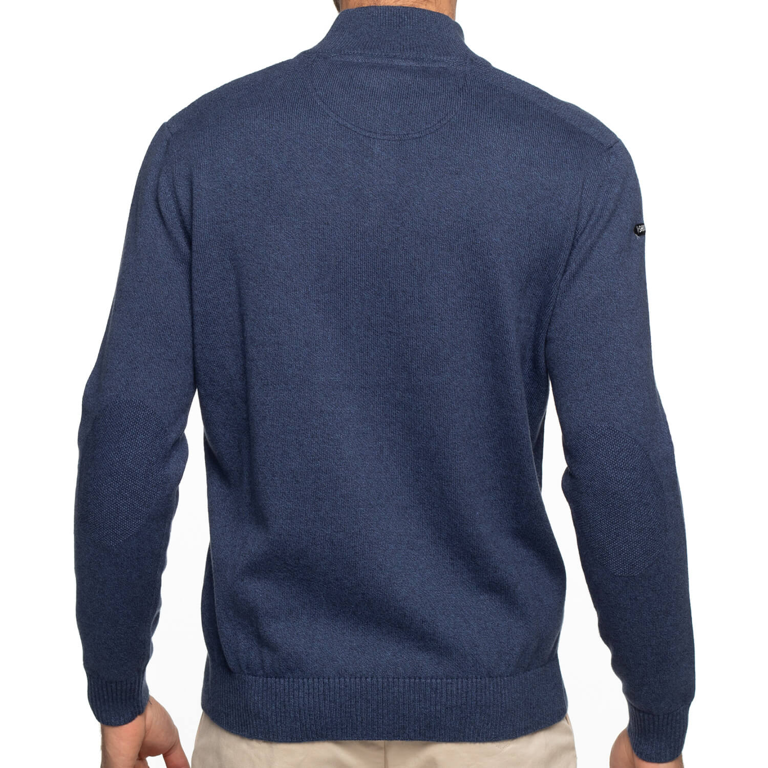 Pull col zippé coton cashmire