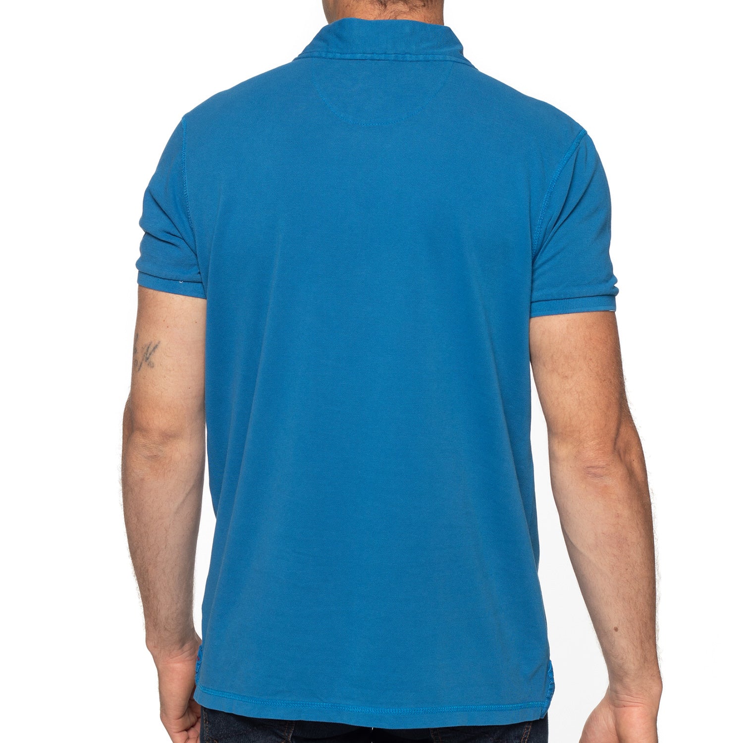 Polo piqué motors Indigo  - vu de dos - Shilton