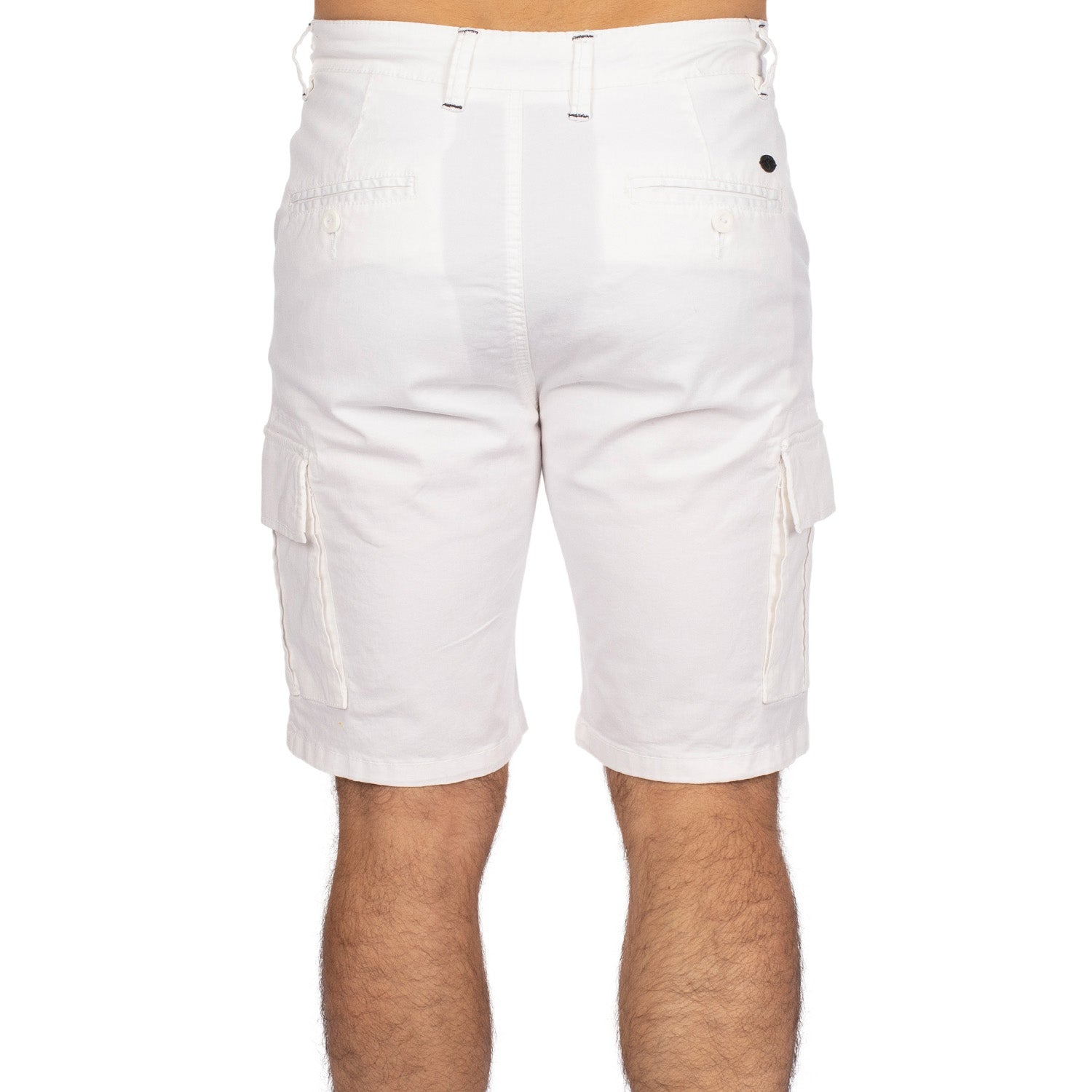 Bermuda cargo poches Blanc  - vu de dos - Shilton
