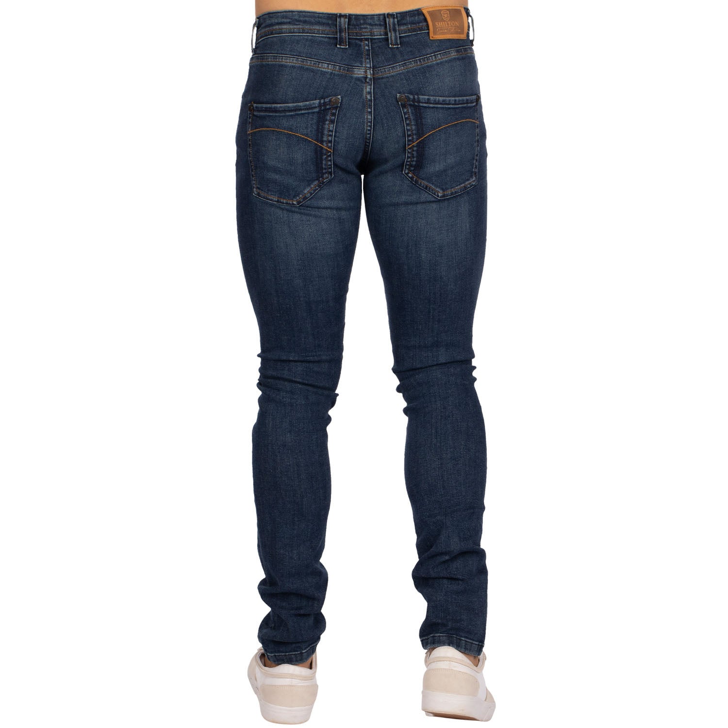 Jeans slim rami usé