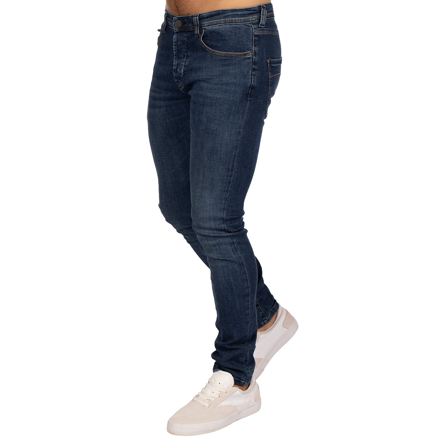 Jeans slim rami usé