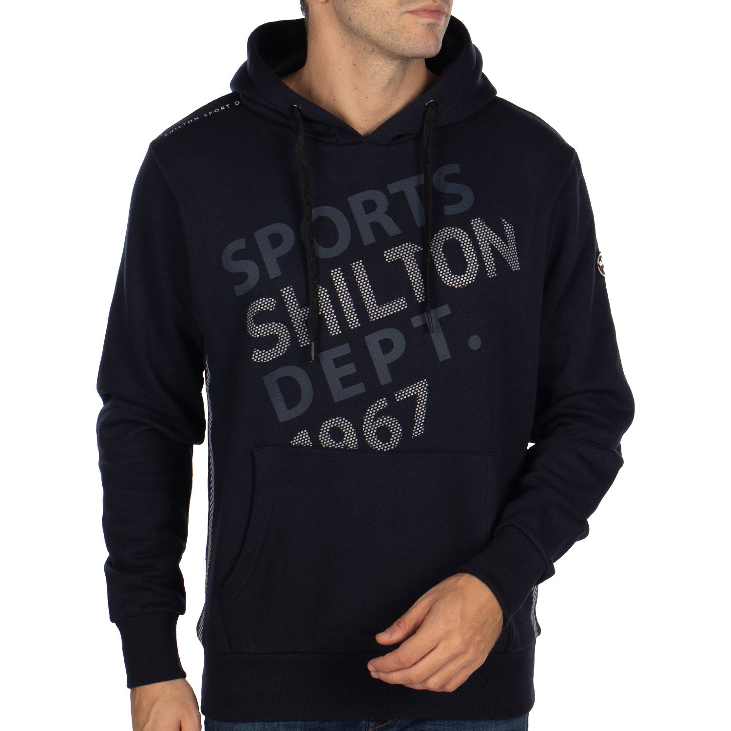 Sweat à capuche sport dept Navy - Shilton