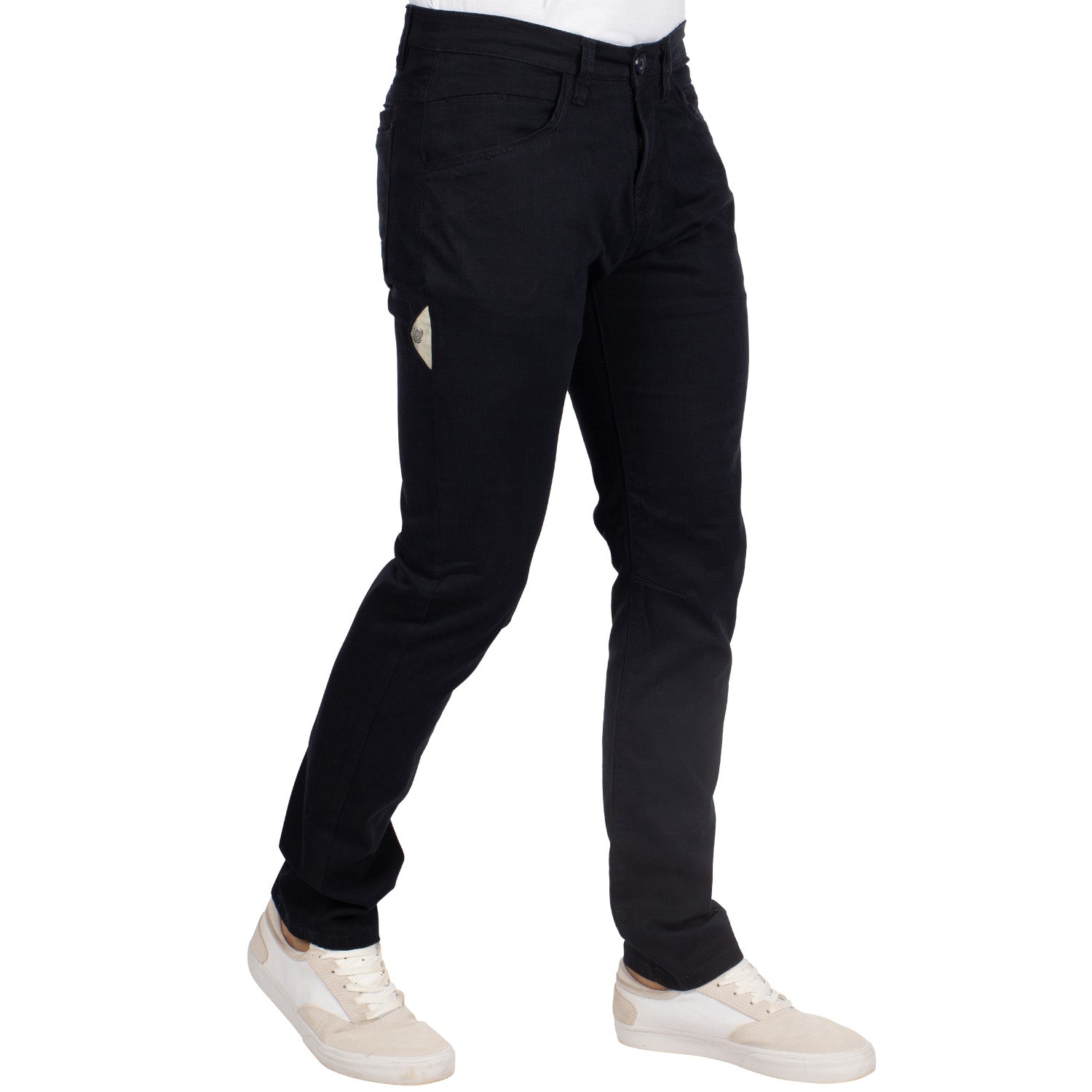 Pantalon 5 poches écossais Navy - Shilton