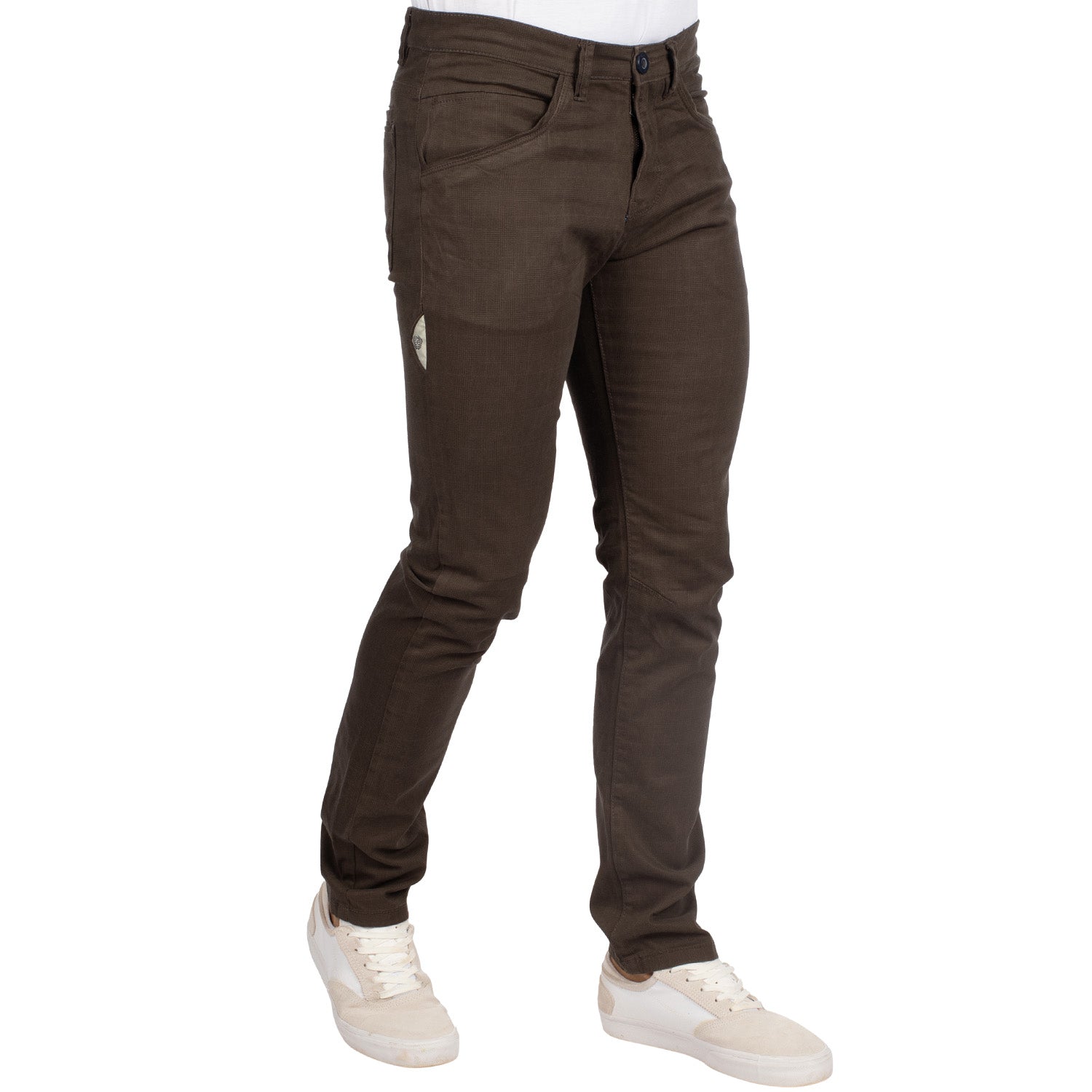 Pantalon 5 poches écossais Marron - Shilton