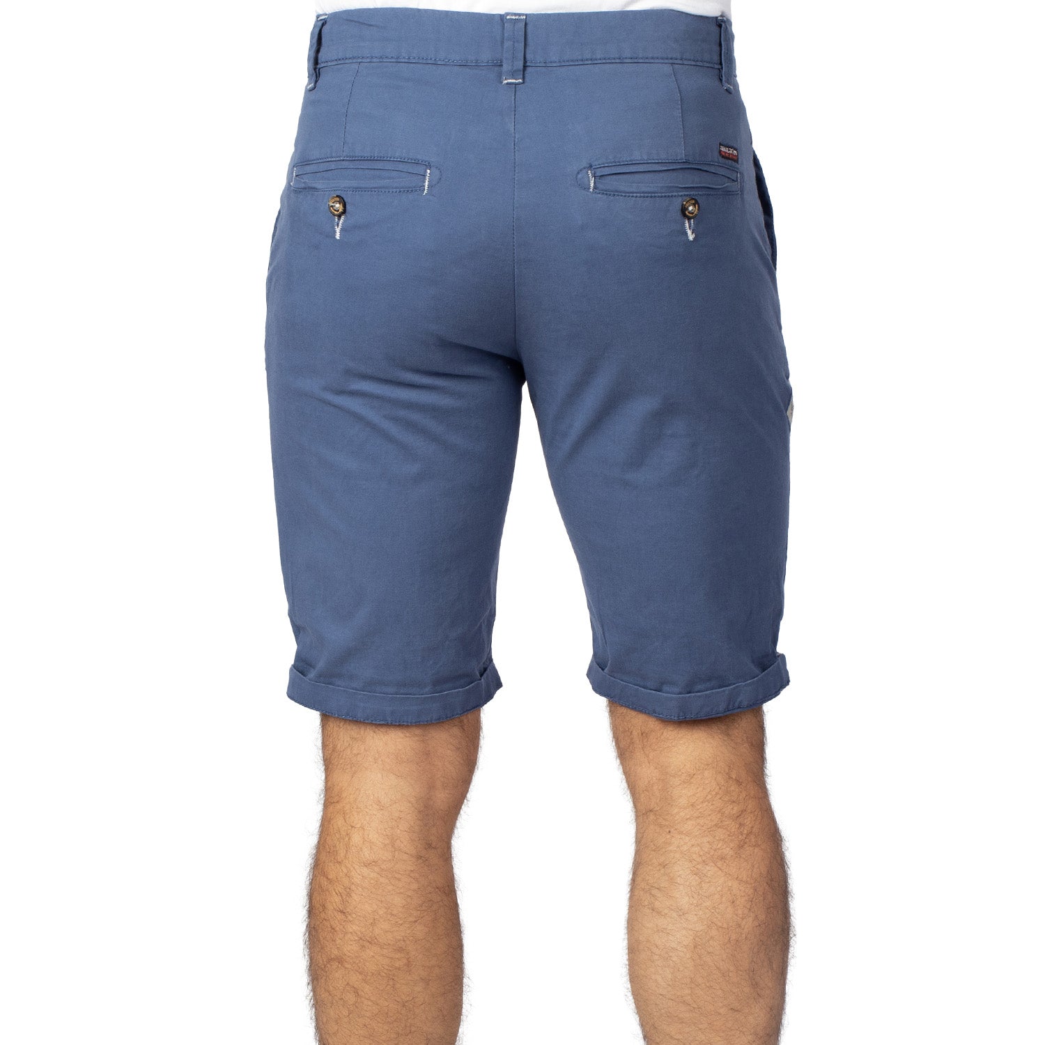 Bermuda chino uni Blue  - vu de dos - Shilton