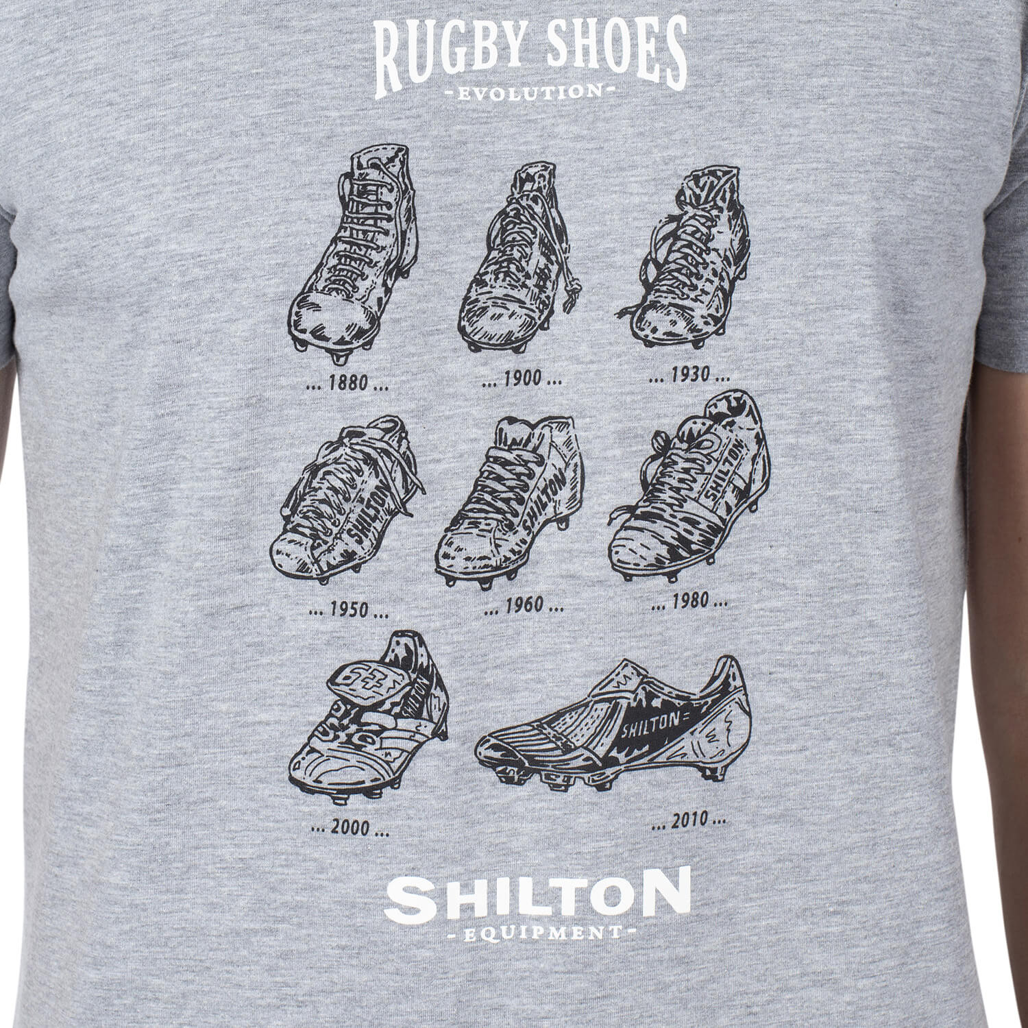 T-shirt rugby shoes evolution