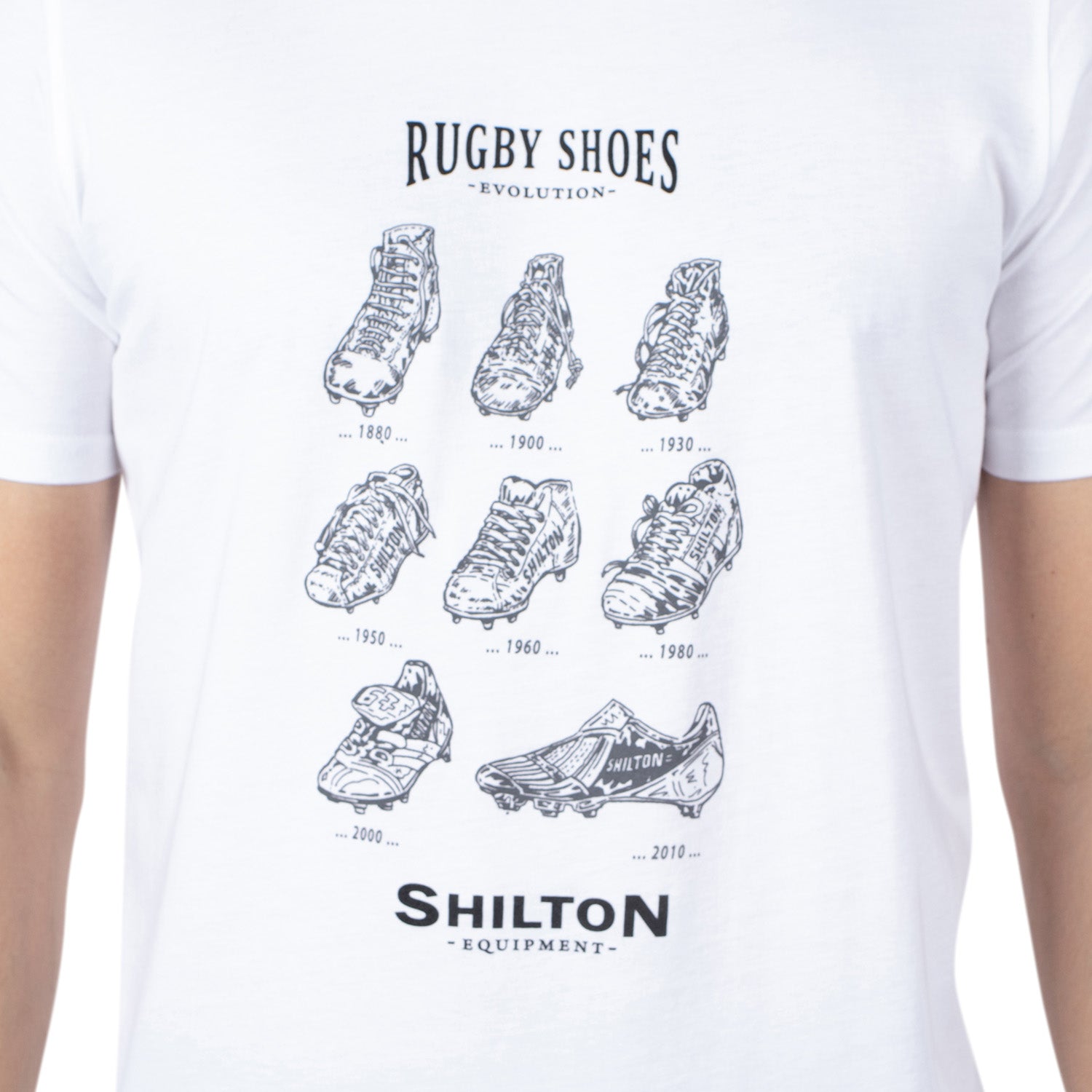 T-shirt rugby shoes evolution