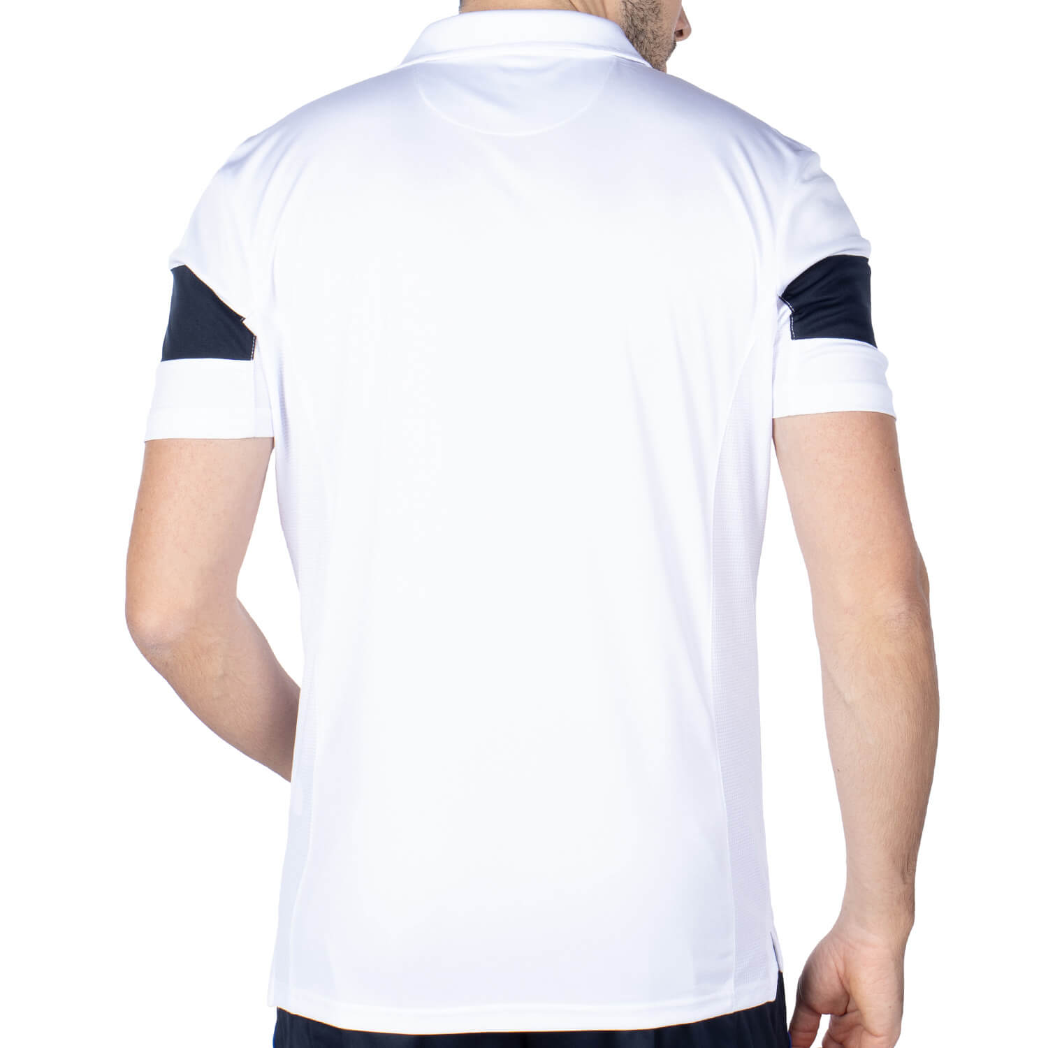 Polo sport french team Blanc X Navy  - vu de dos - Shilton