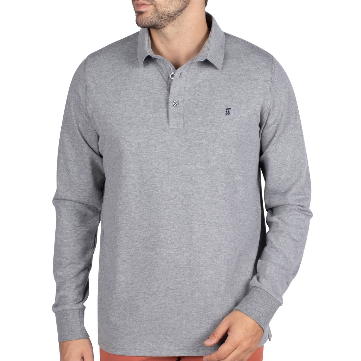 Polo Basic Ml Gris