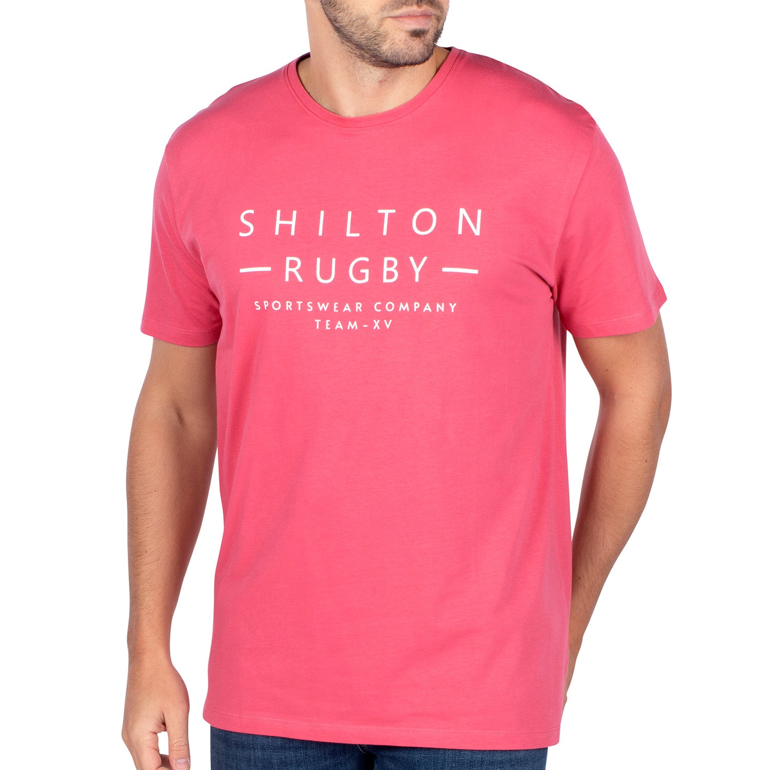 T Shirt Rugby Team Xv Rose
