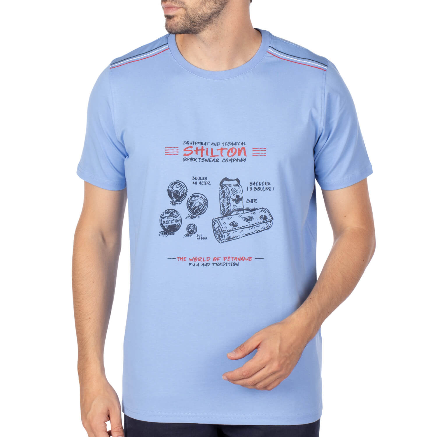 T-shirt pétanque masters Ciel - Shilton