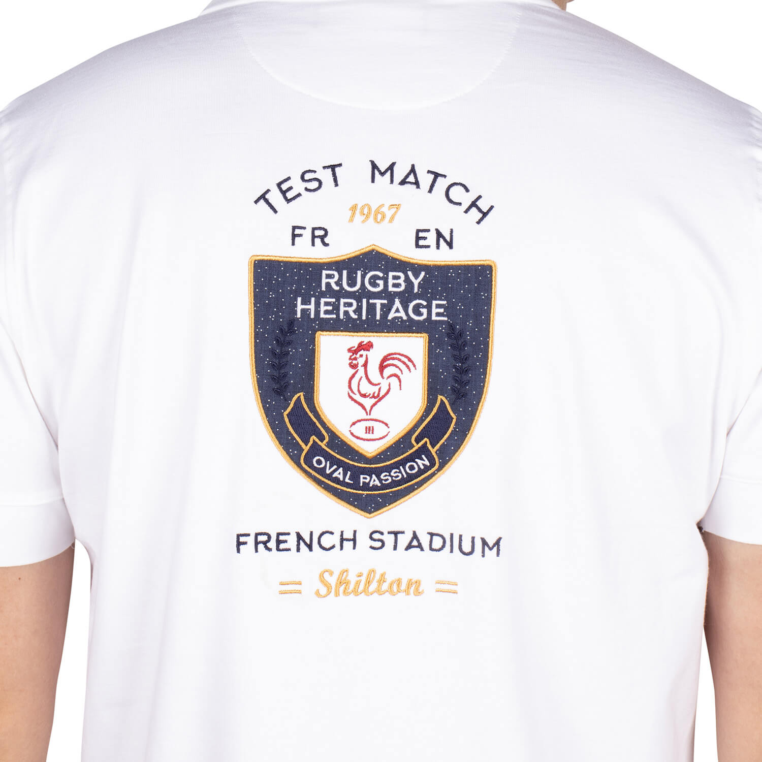 Polo Rugby France Rooster Blanc
