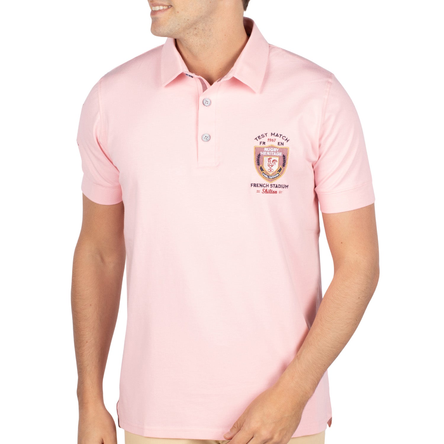 Polo Rugby France Rooster Rose