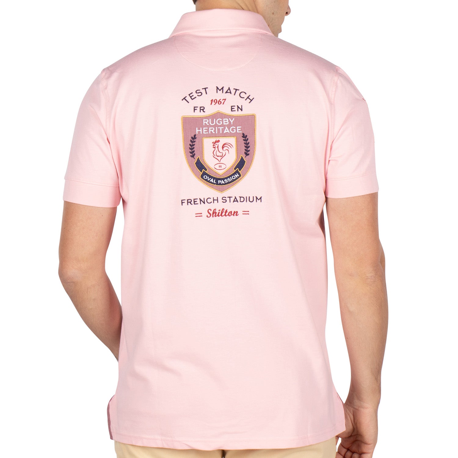 Polo Rugby France Rooster Rose