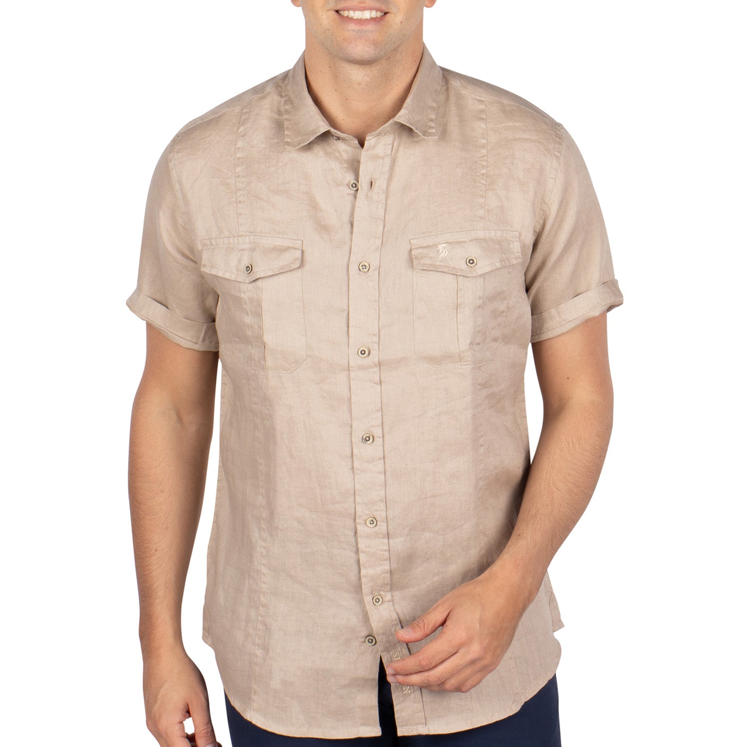 Chemise en lin unity Beige - Shilton