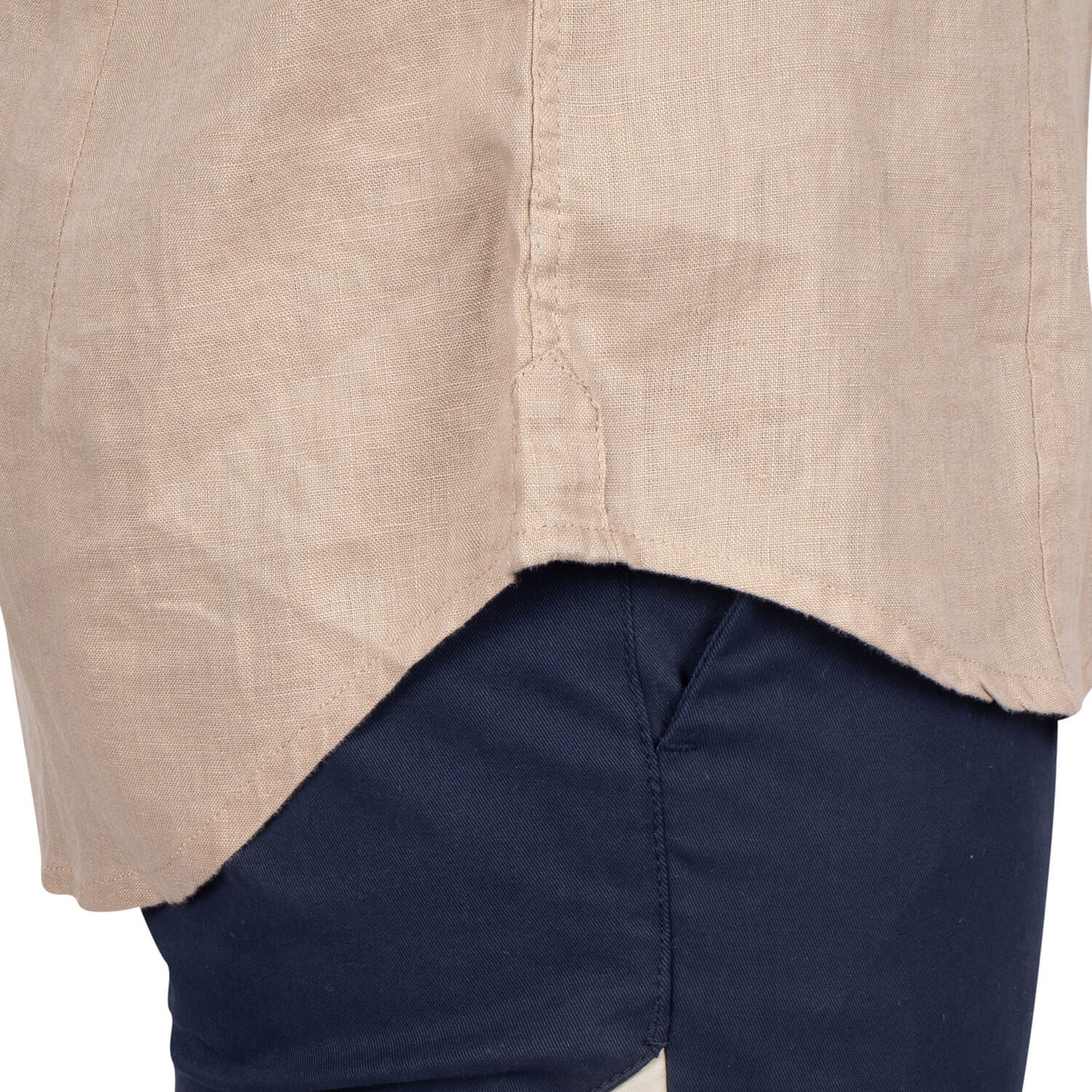 Chemise Mc Basic Lin Beige