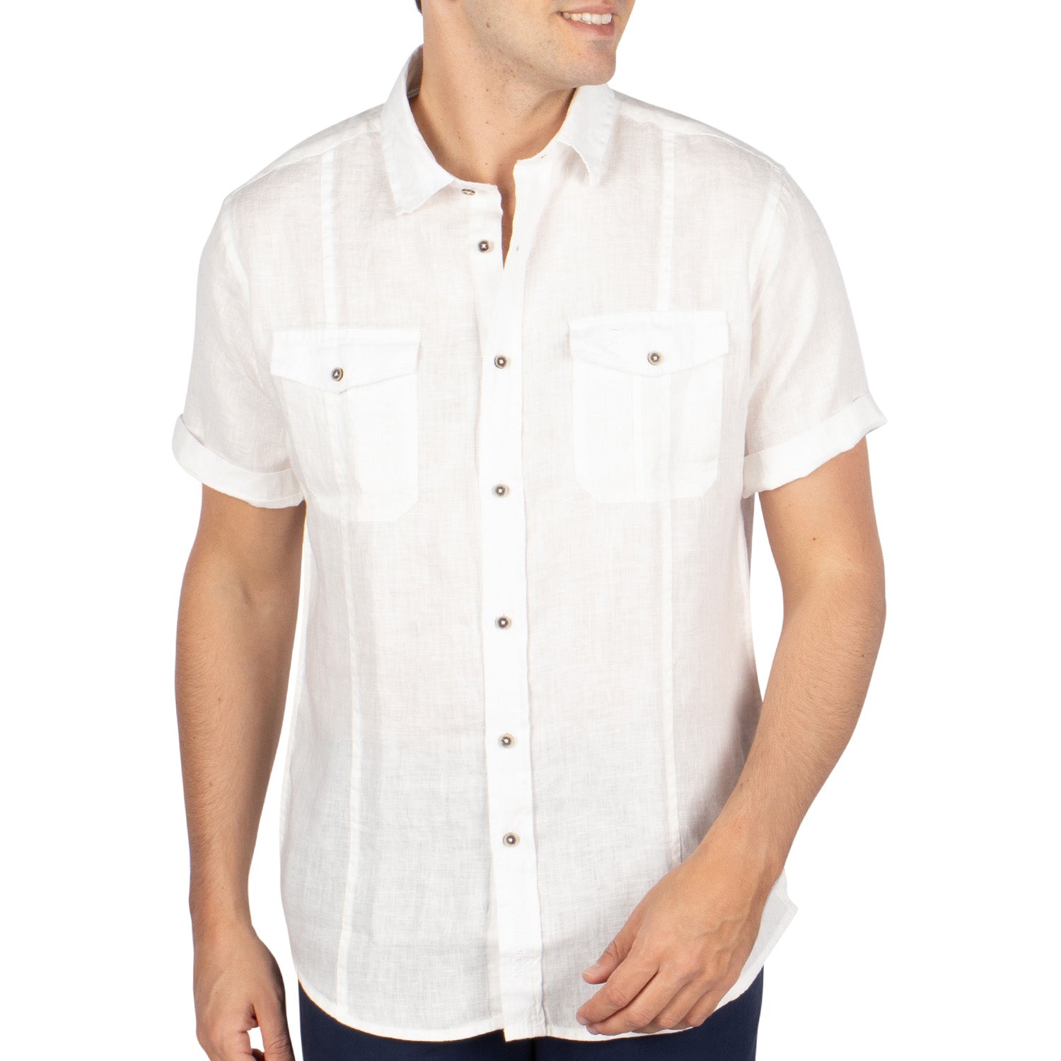 Chemise Mc Basic Lin Blanc