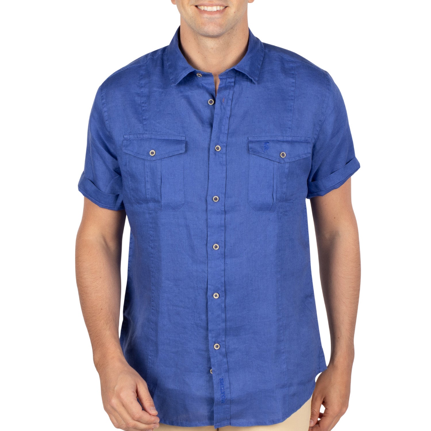 Chemise Mc Basic Lin Indigo