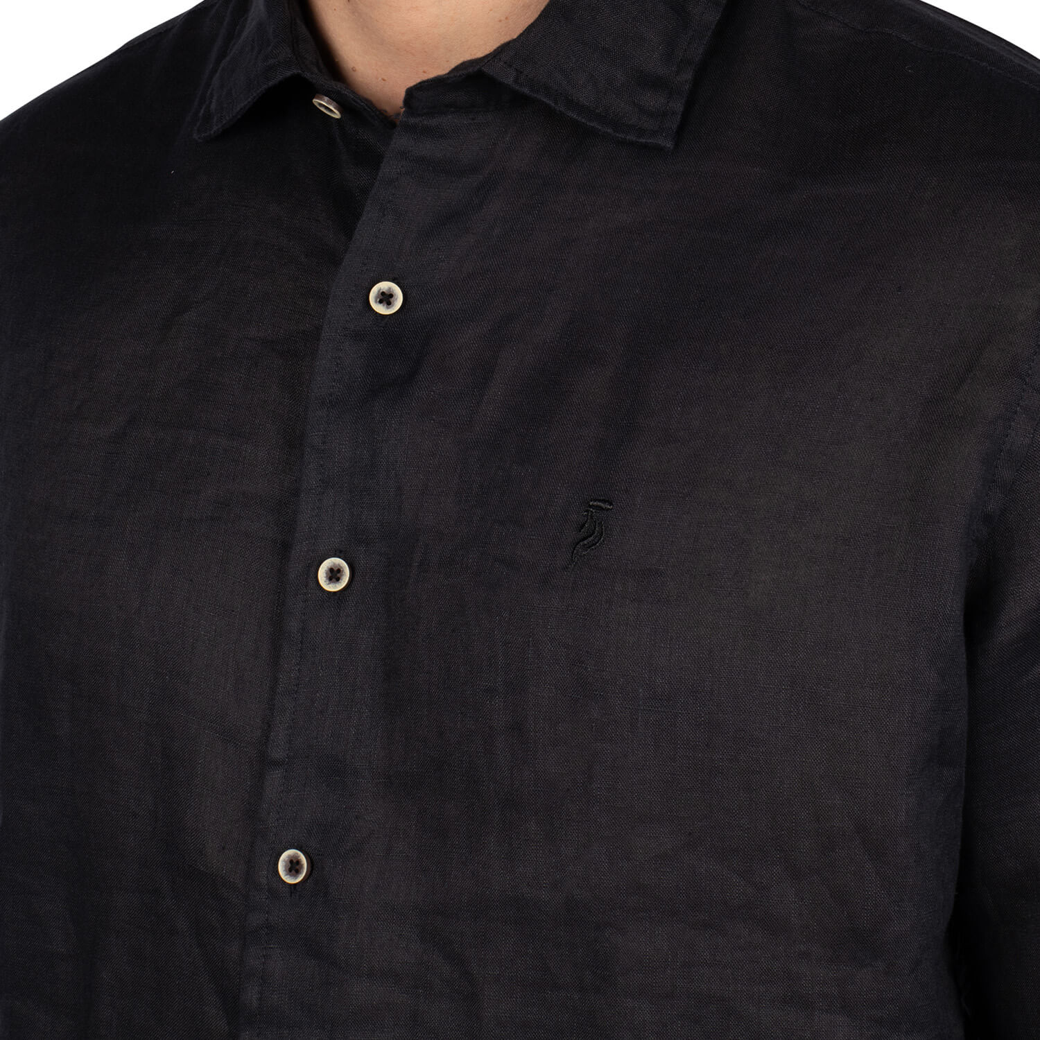 Chemise Ml Basic Lin Noir