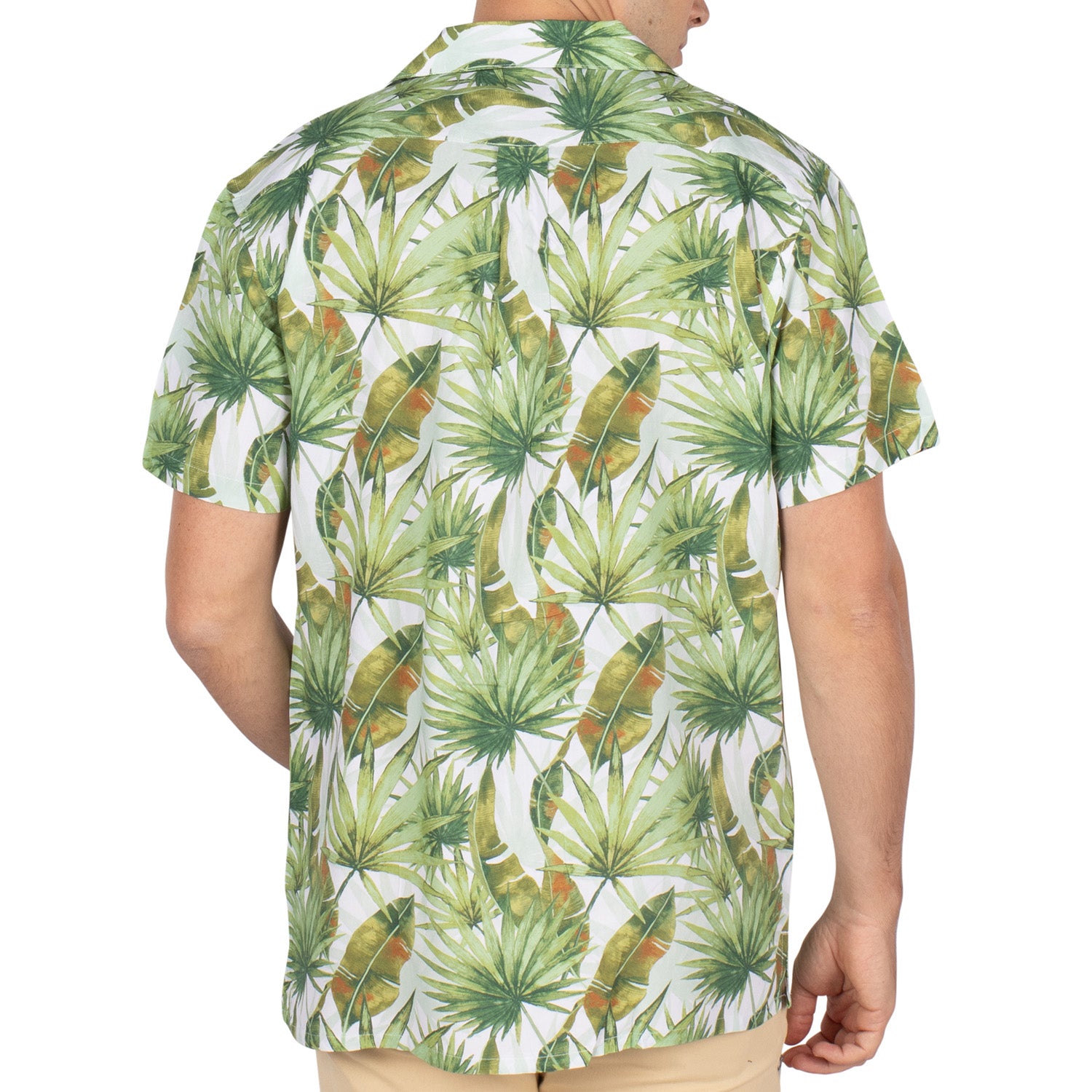 Chemise à fleurs safari Blanc  - vu de dos - Shilton