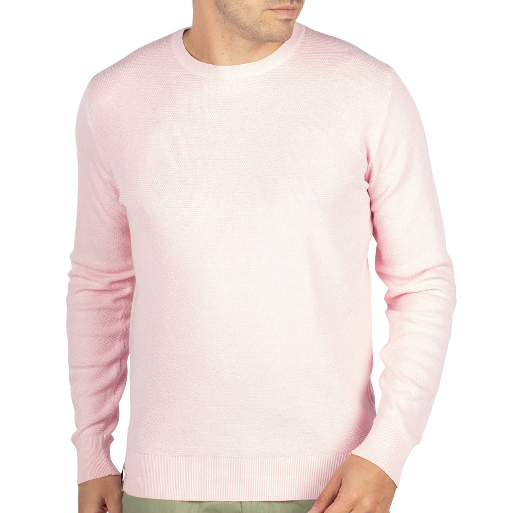 Pull en tricot à col rond pour bébé fille 817002-bâton rose Pull en tricot à col rond pour bébé fille 817002-bâton rose
