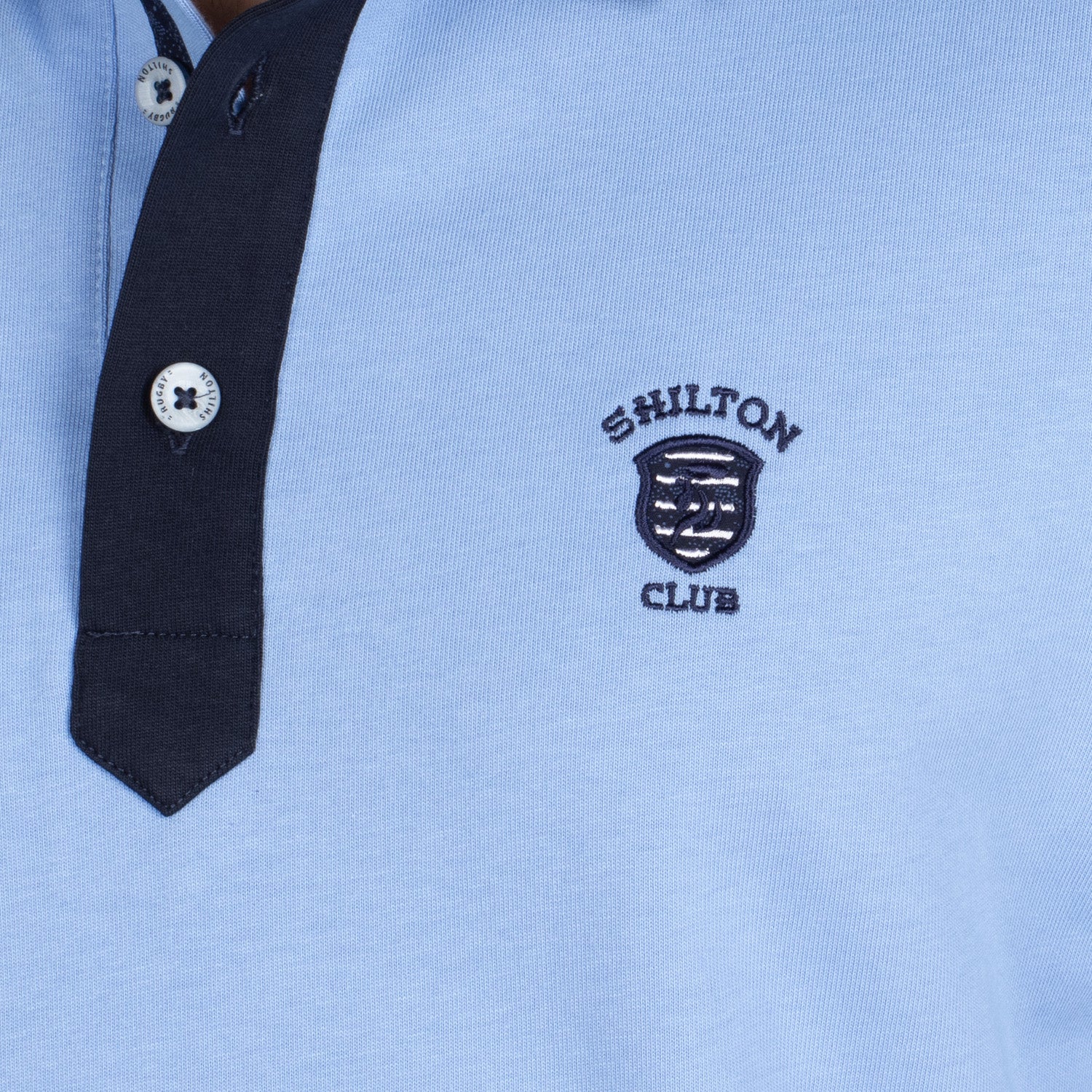 Polo Ml Basic Rugby Ciel