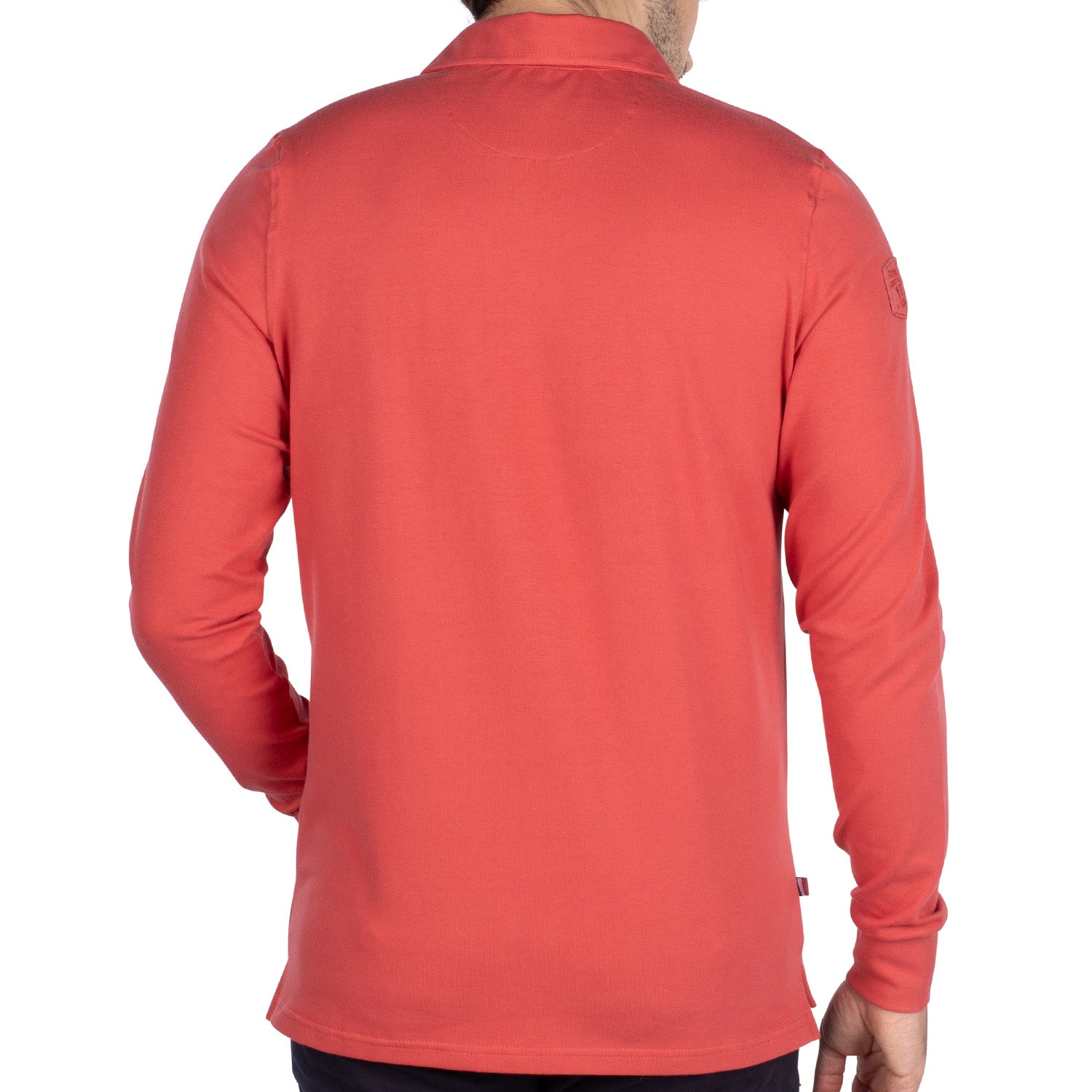 Polo basic relief Orange  - vu de dos - Shilton